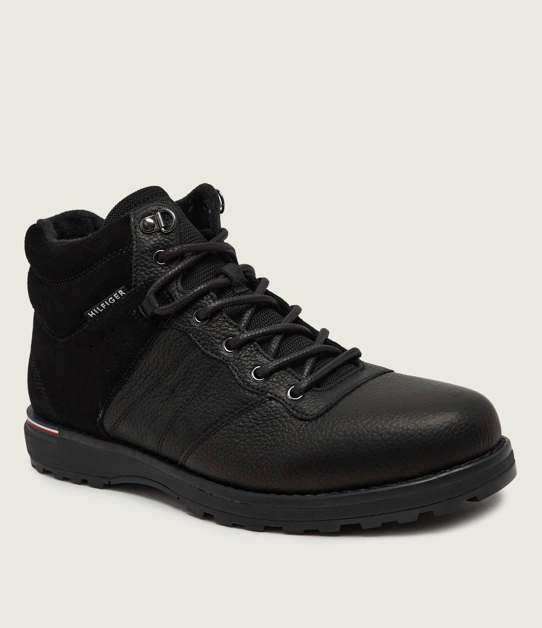 Tommy Hilfiger De piele ghete de trekking Corporate | piele întoarsă