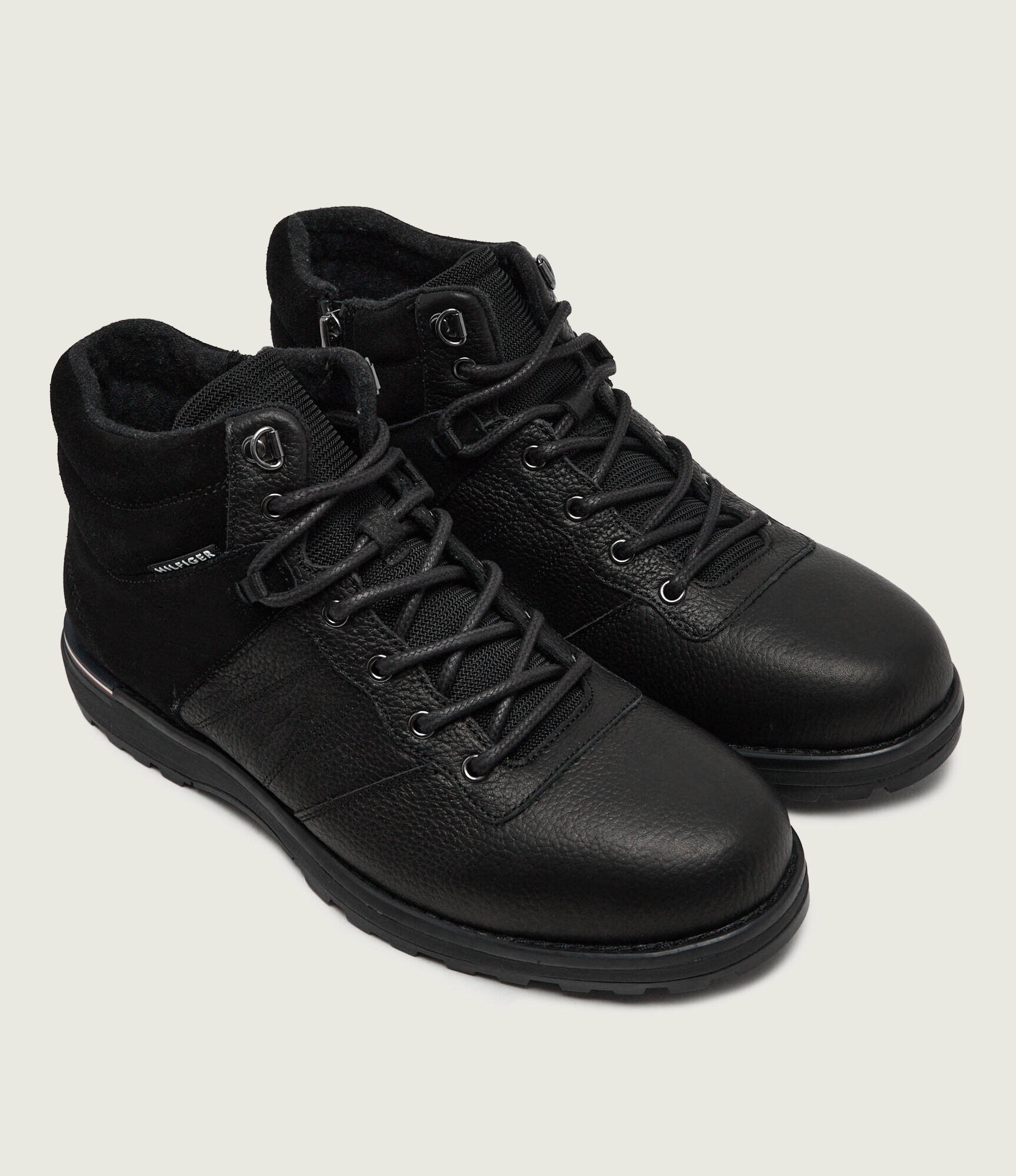 Tommy Hilfiger De piele ghete de trekking Corporate | piele întoarsă