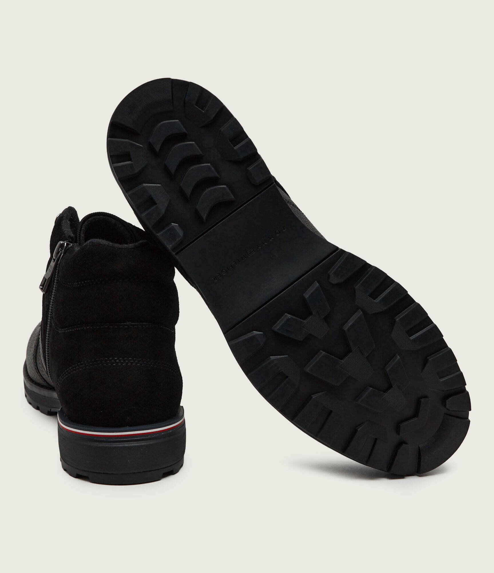 Tommy Hilfiger De piele ghete de trekking Corporate | piele întoarsă