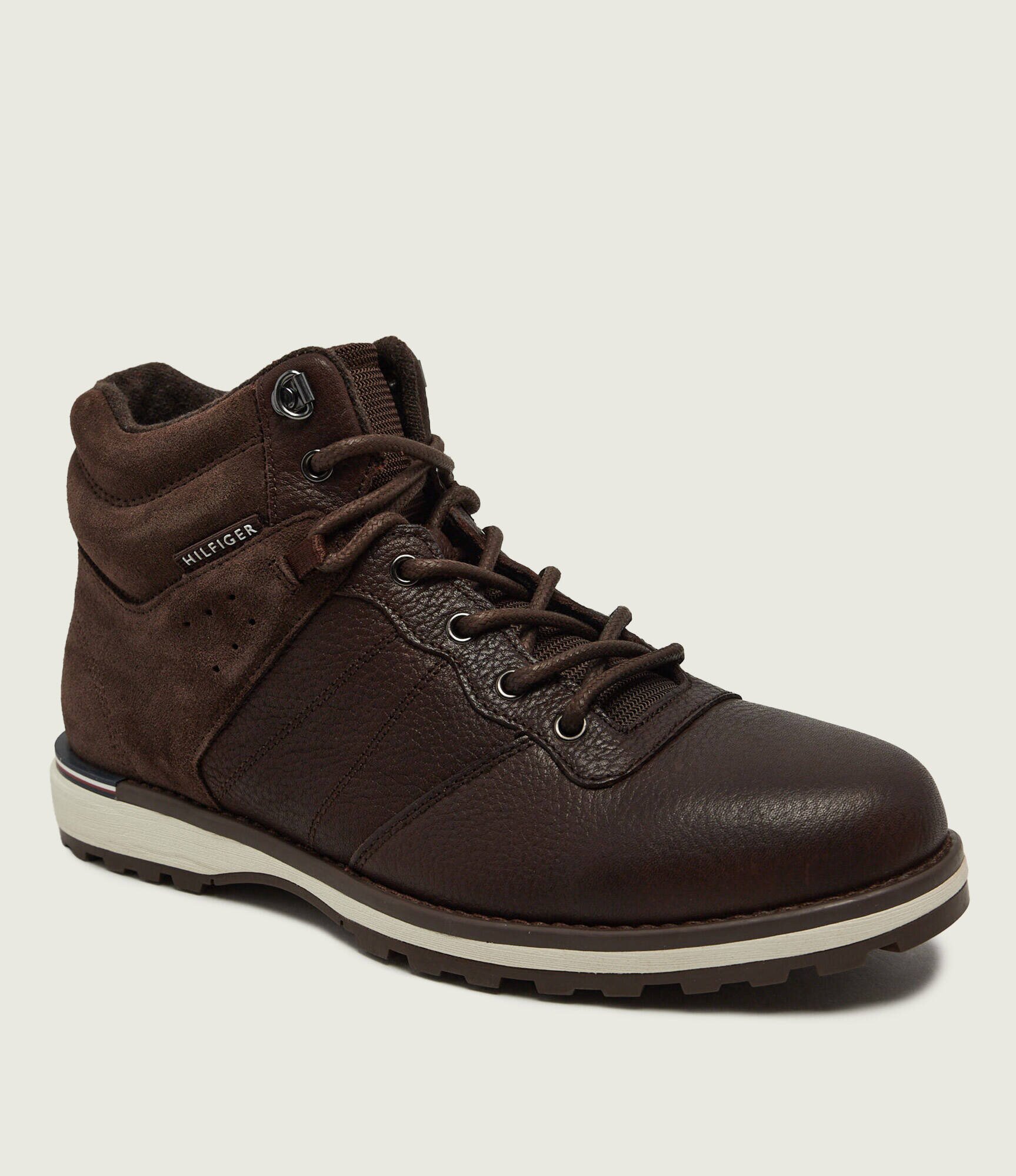 Tommy Hilfiger De piele ghete de trekking Corporate | piele întoarsă