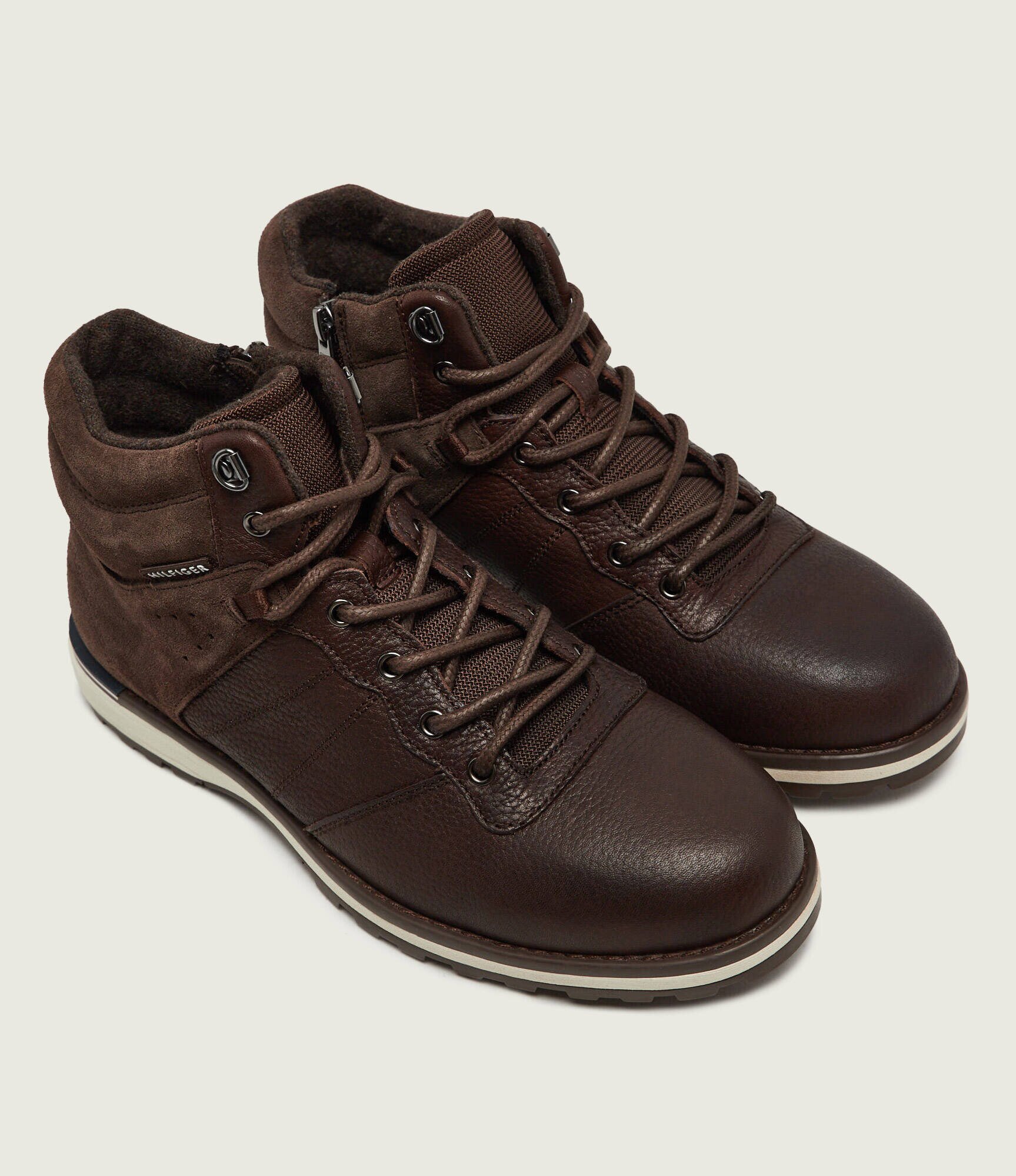 Tommy Hilfiger De piele ghete de trekking Corporate | piele întoarsă