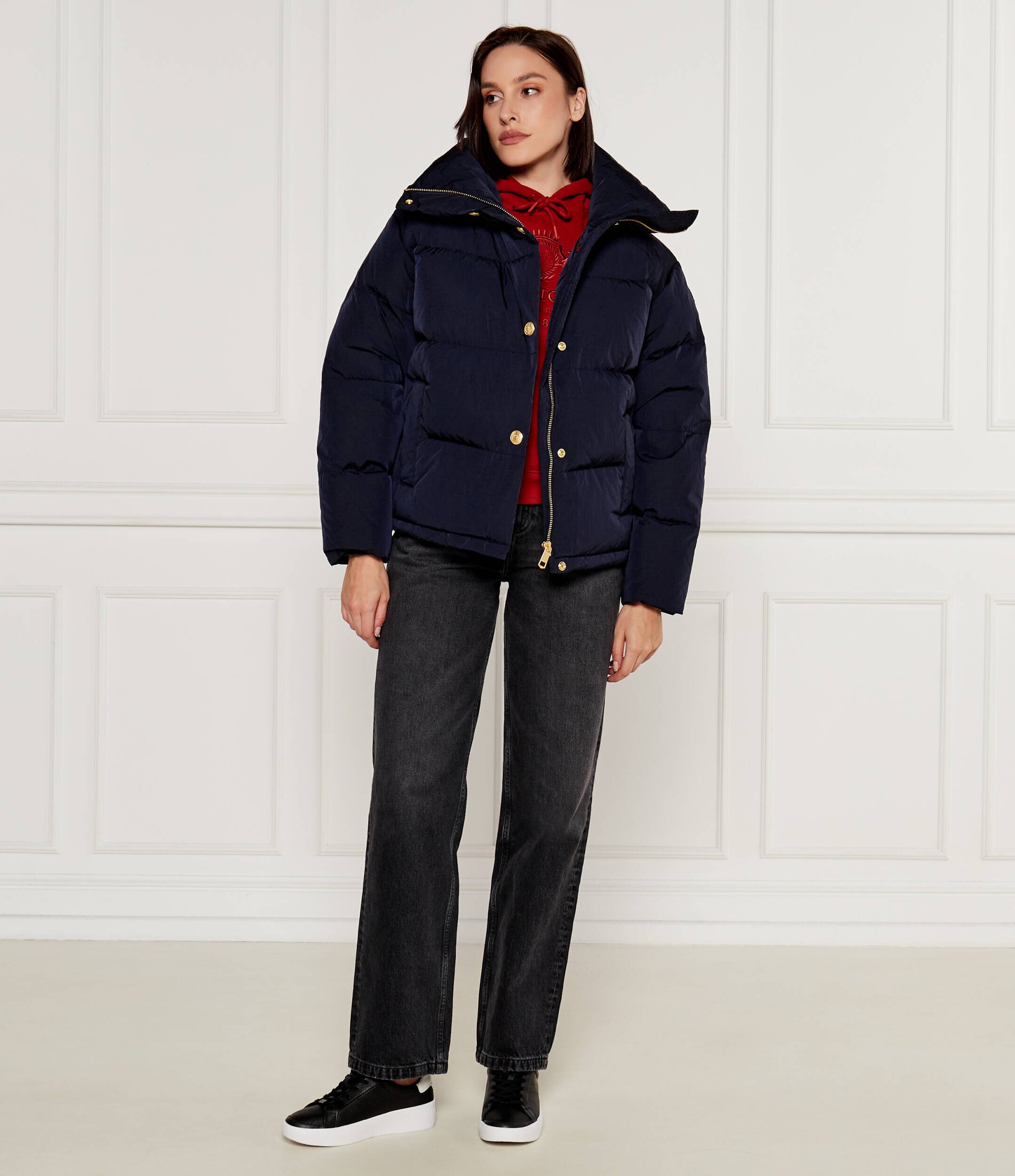 Tommy Hilfiger De puf geacă GOLD BUTTON | Oversize fit