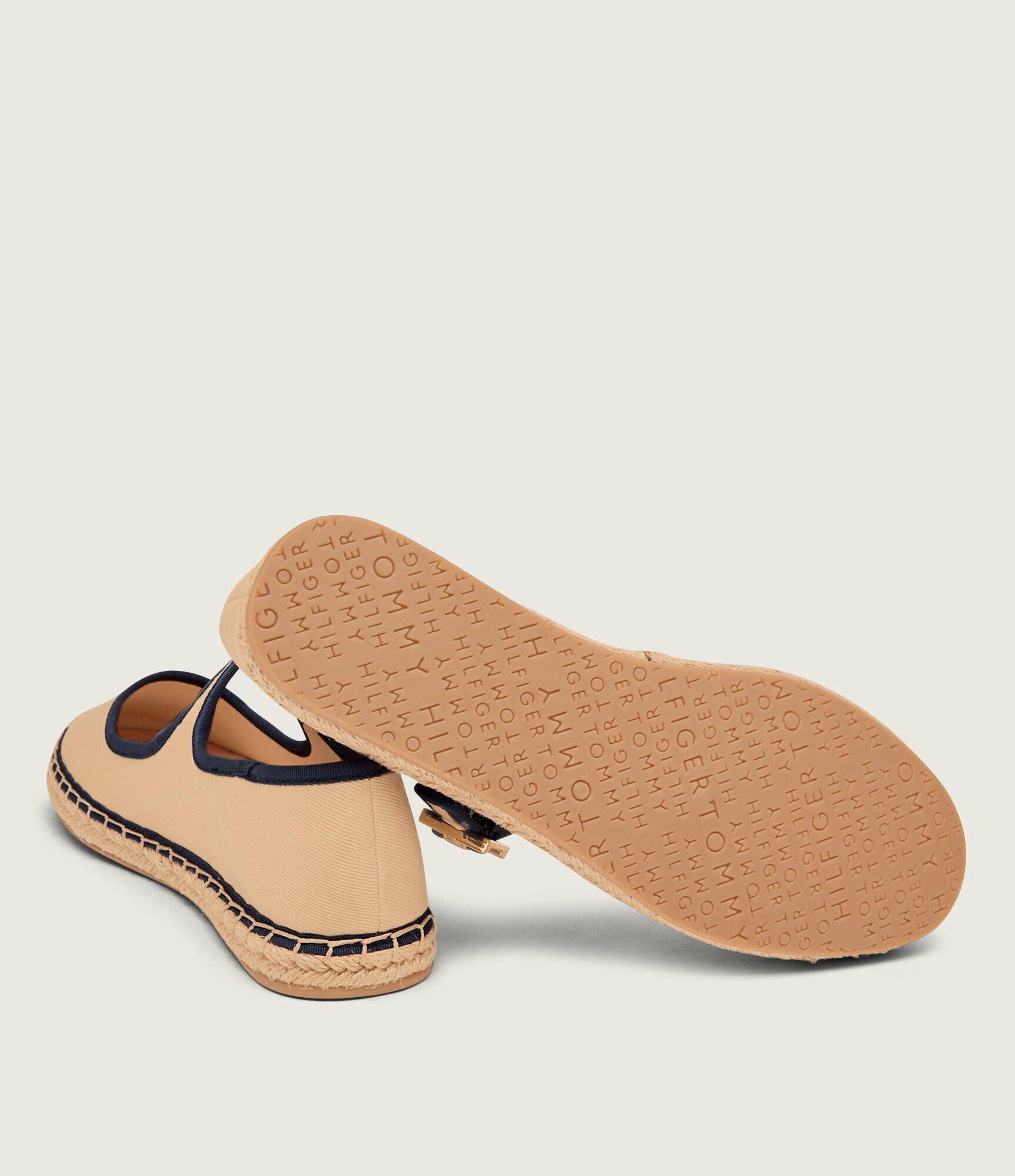 Tommy Hilfiger Espadrile Buckle Mary Jane cu adaos de piele