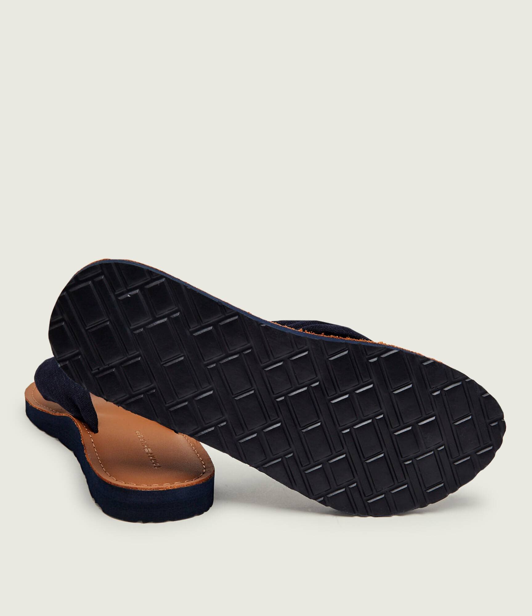 Tommy Hilfiger Flip flops cu adaos de piele