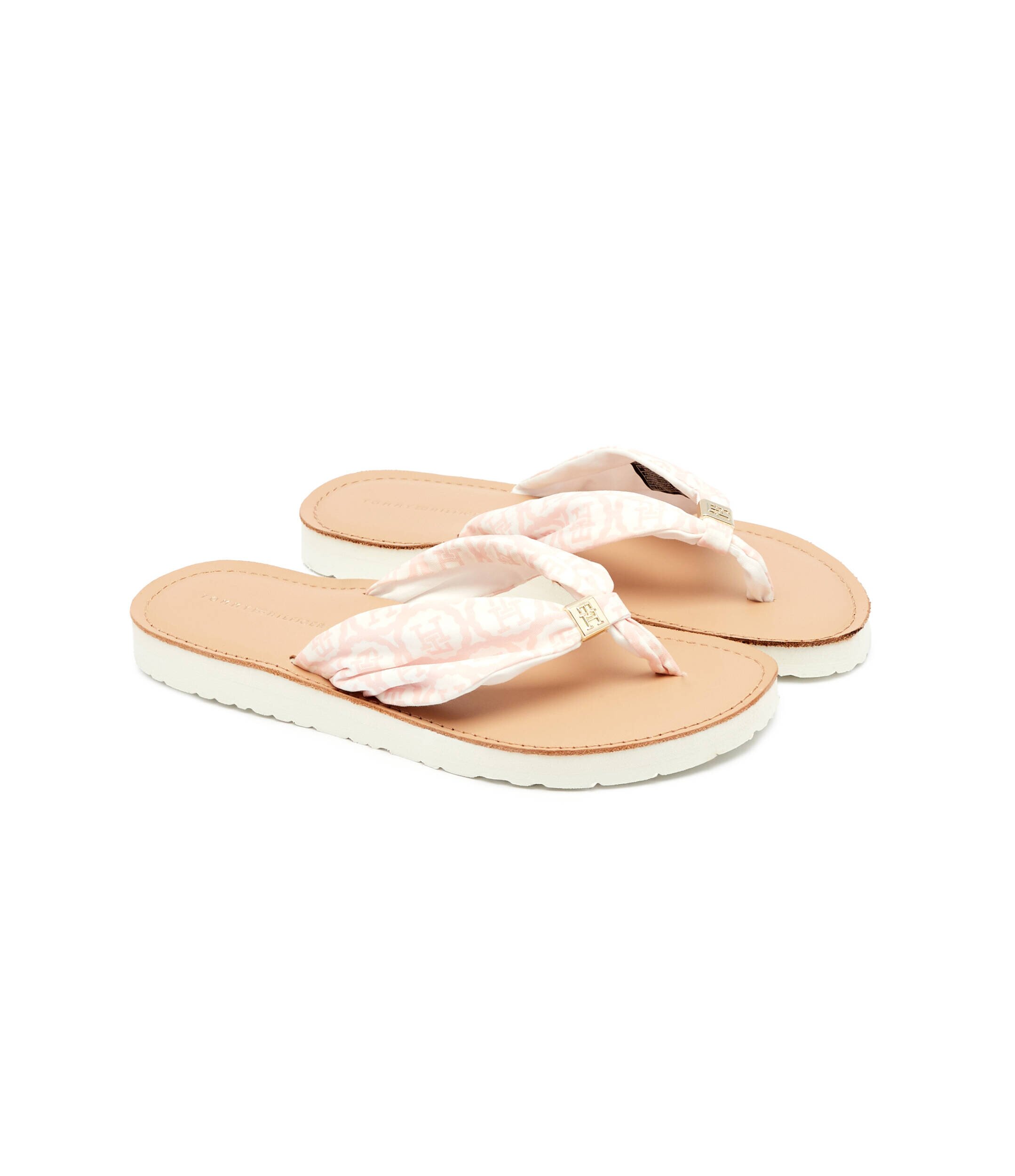 Tommy Hilfiger Flip flops cu adaos de piele