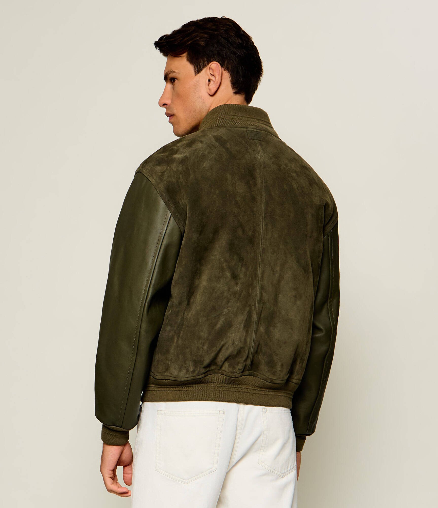 Tommy Hilfiger Geacă bomber Varsity | piele întoarsă cu adaos de piele