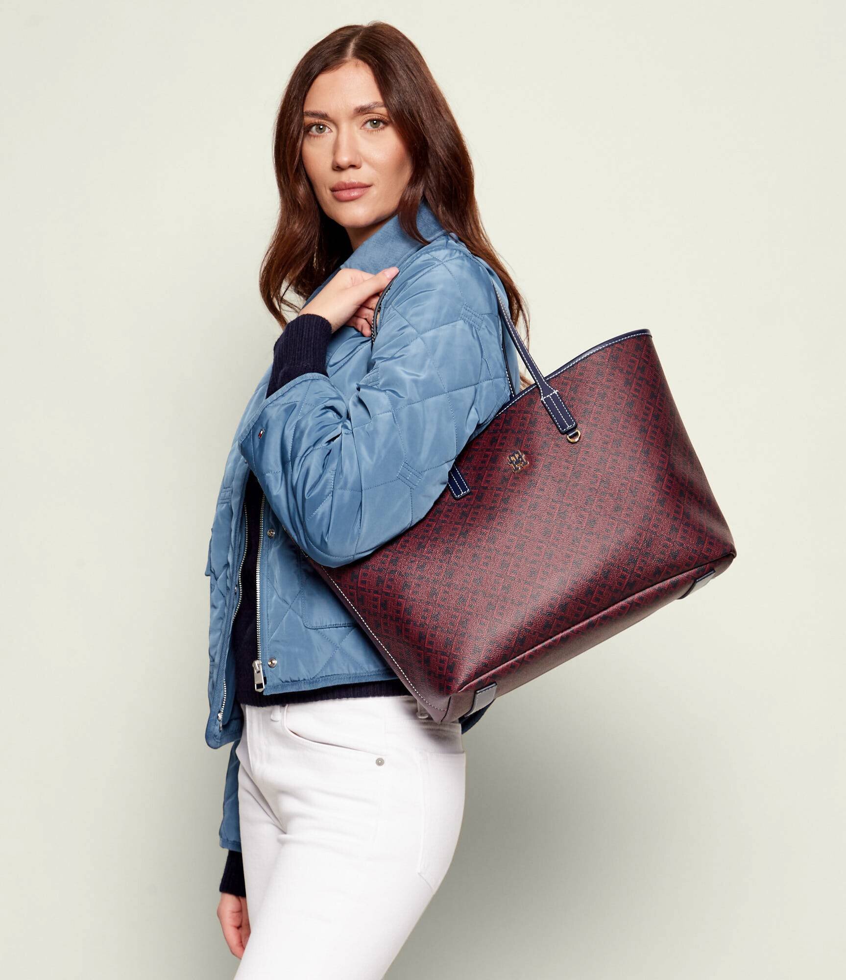 Tommy Hilfiger Geantă shopper + borsetă MONOPLAY cu adaos de piele