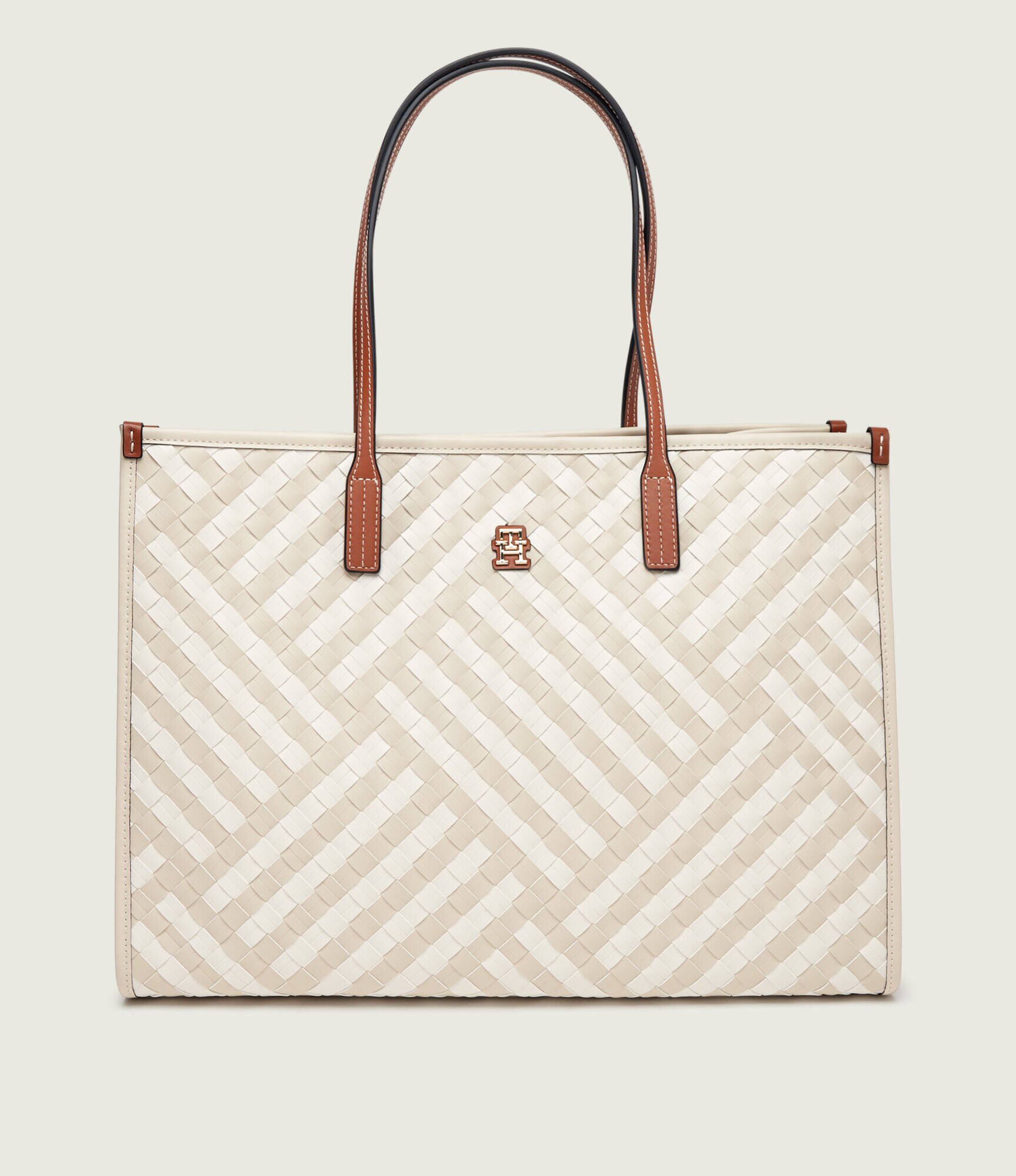 Tommy Hilfiger Geantă shopper TH CITY cu adaos de piele