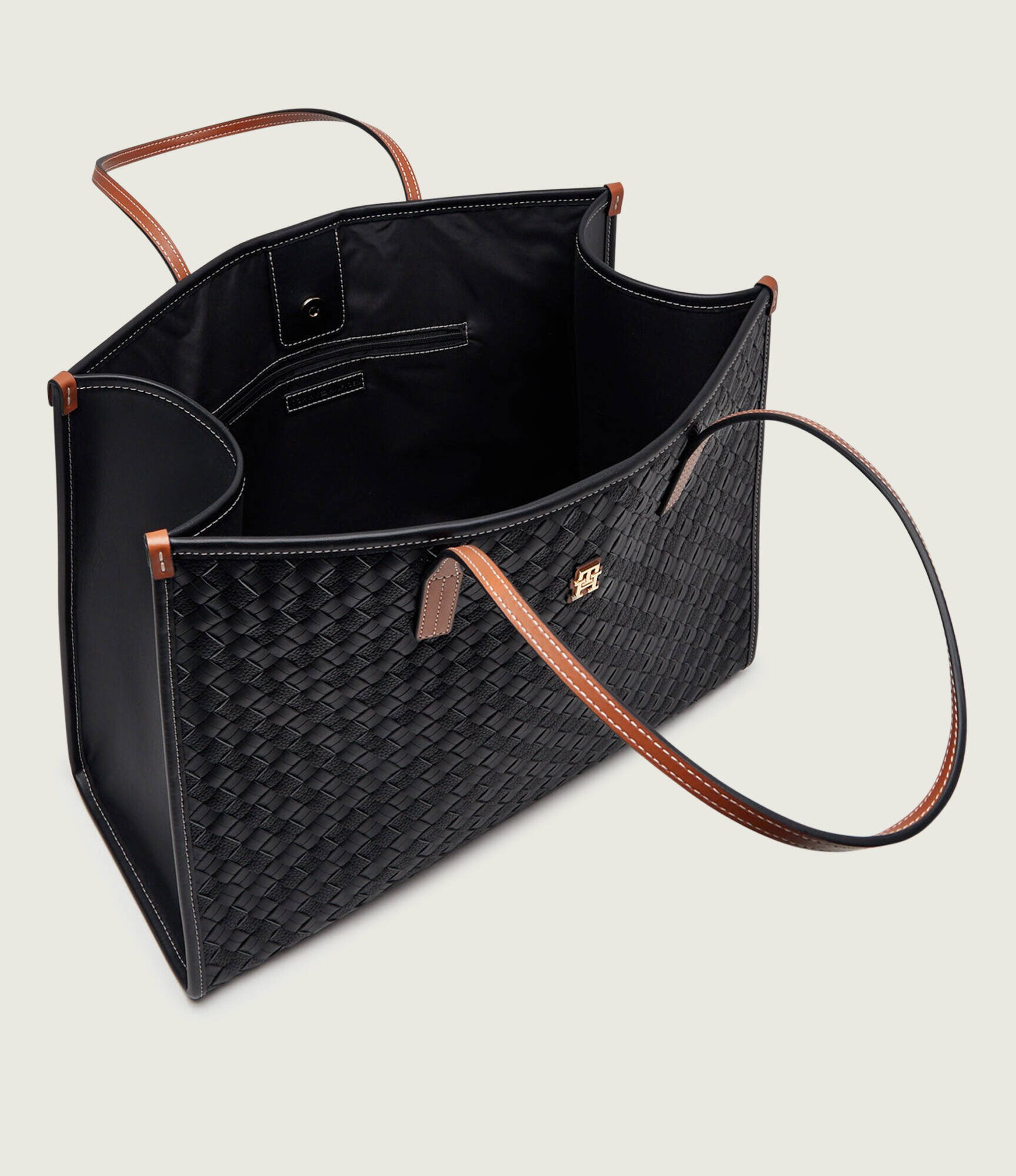 Tommy Hilfiger Geantă shopper TH CITY cu adaos de piele
