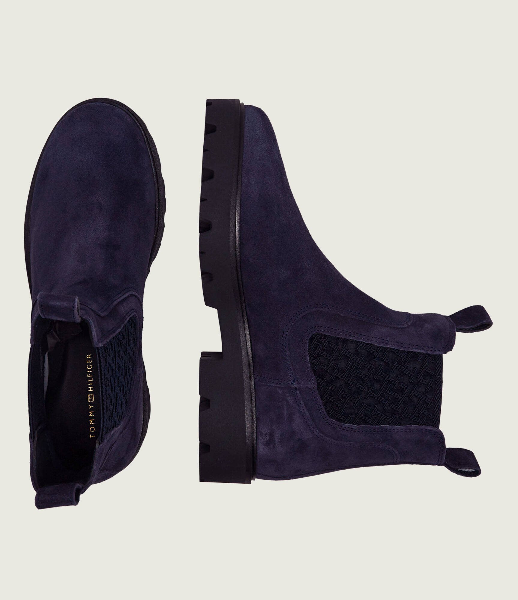 Tommy Hilfiger Ghete chelsea | piele întoarsă