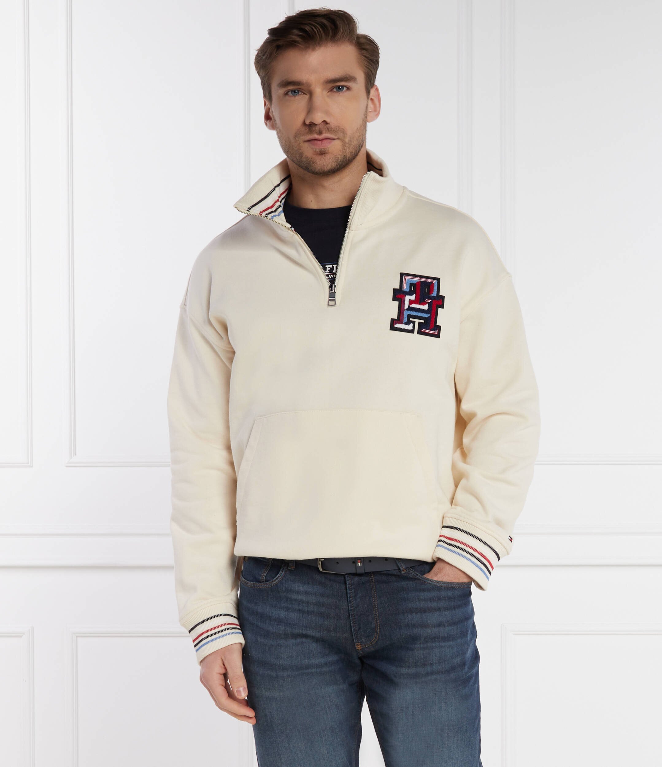 Tommy Hilfiger Hanorac MONOGRAM TIPPED 1/4 ZIP | Oversize fit