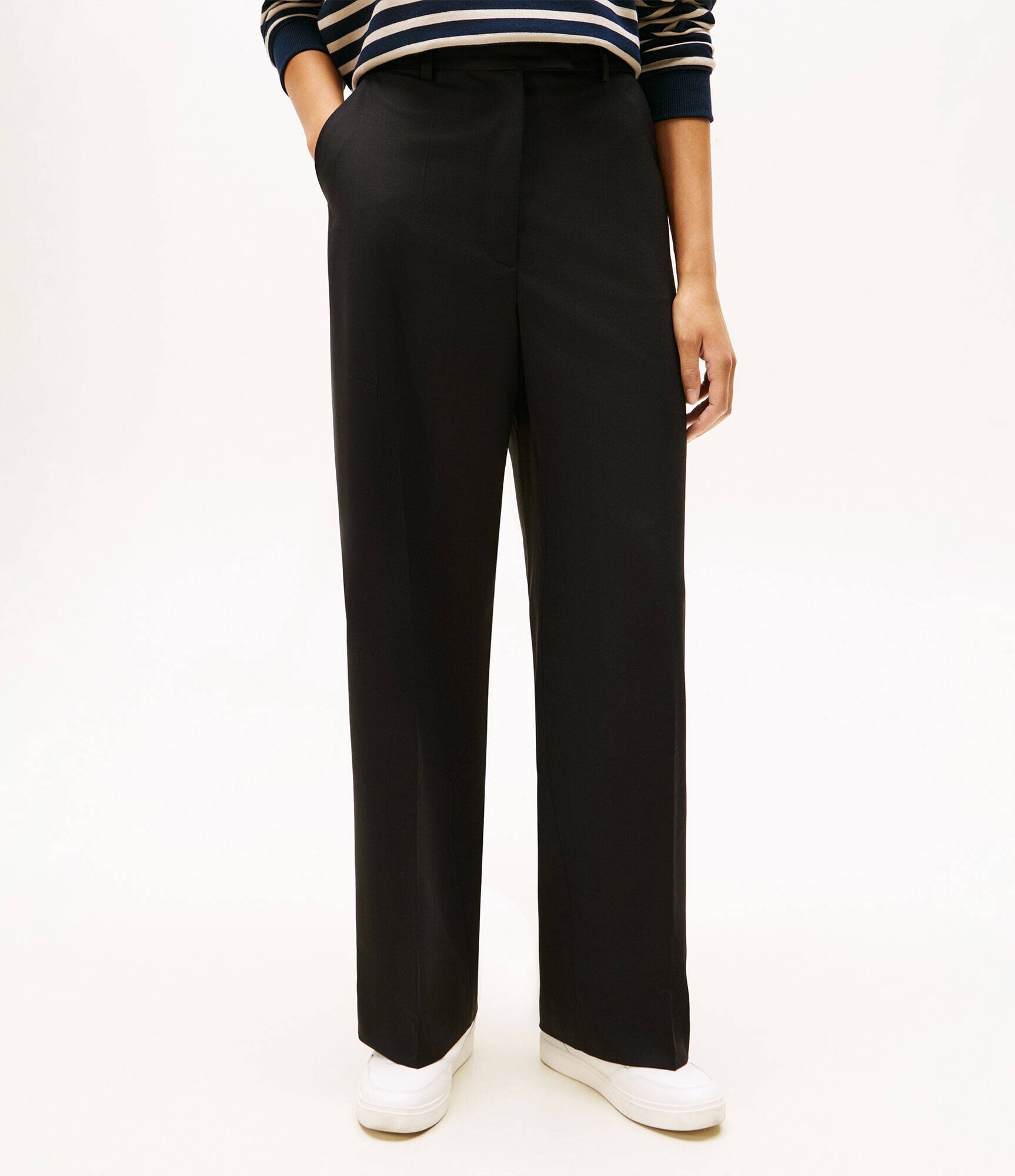 Tommy Hilfiger Pantaloni | Loose fit cu adaos de lână
