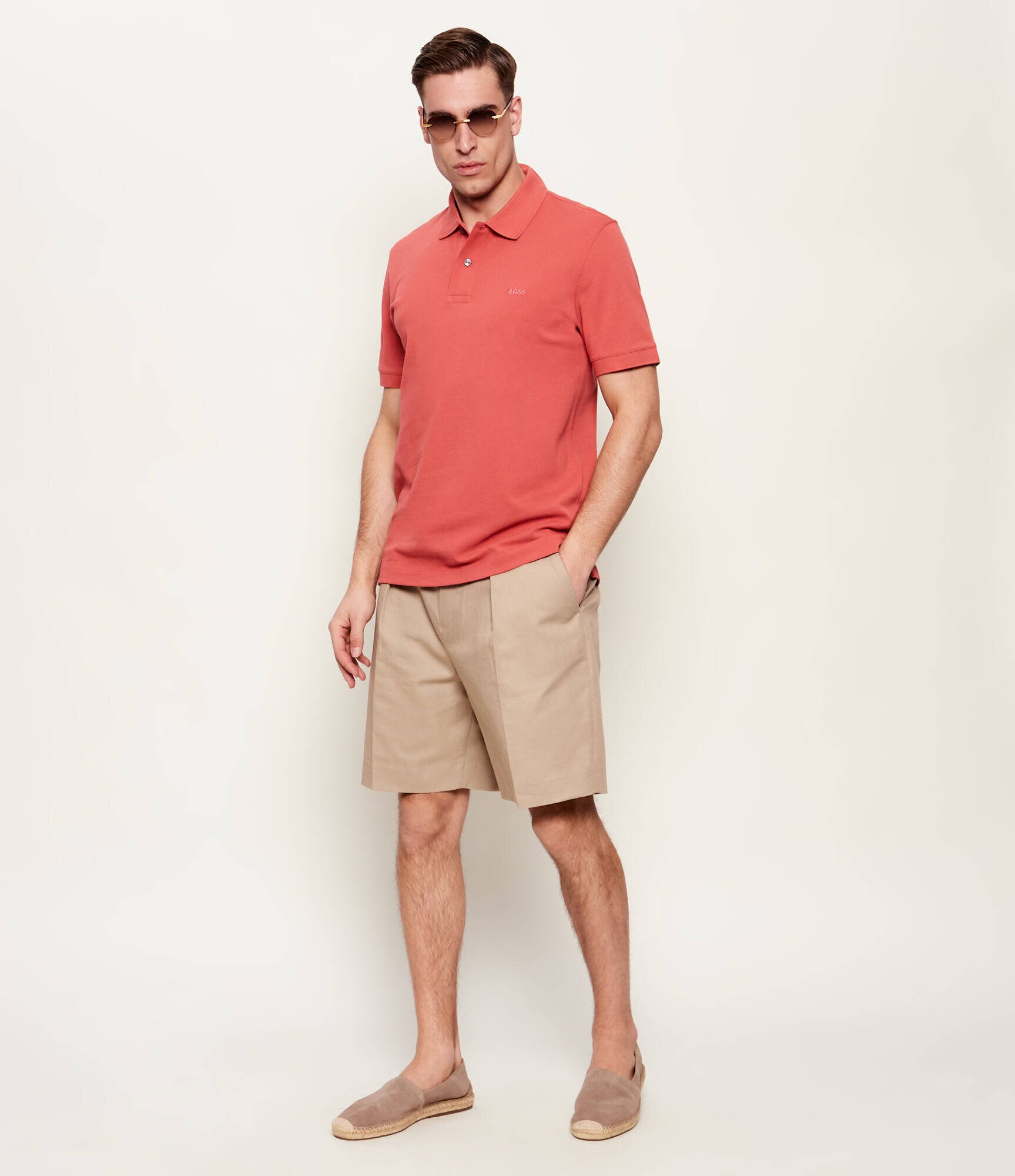 Tommy Hilfiger Pantaloni scurți chino | Relaxed fit | cu adaos de in