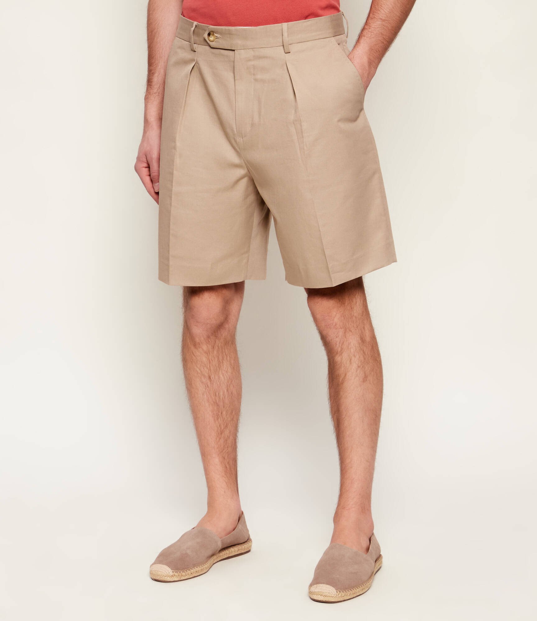 Tommy Hilfiger Pantaloni scurți chino | Relaxed fit | cu adaos de in