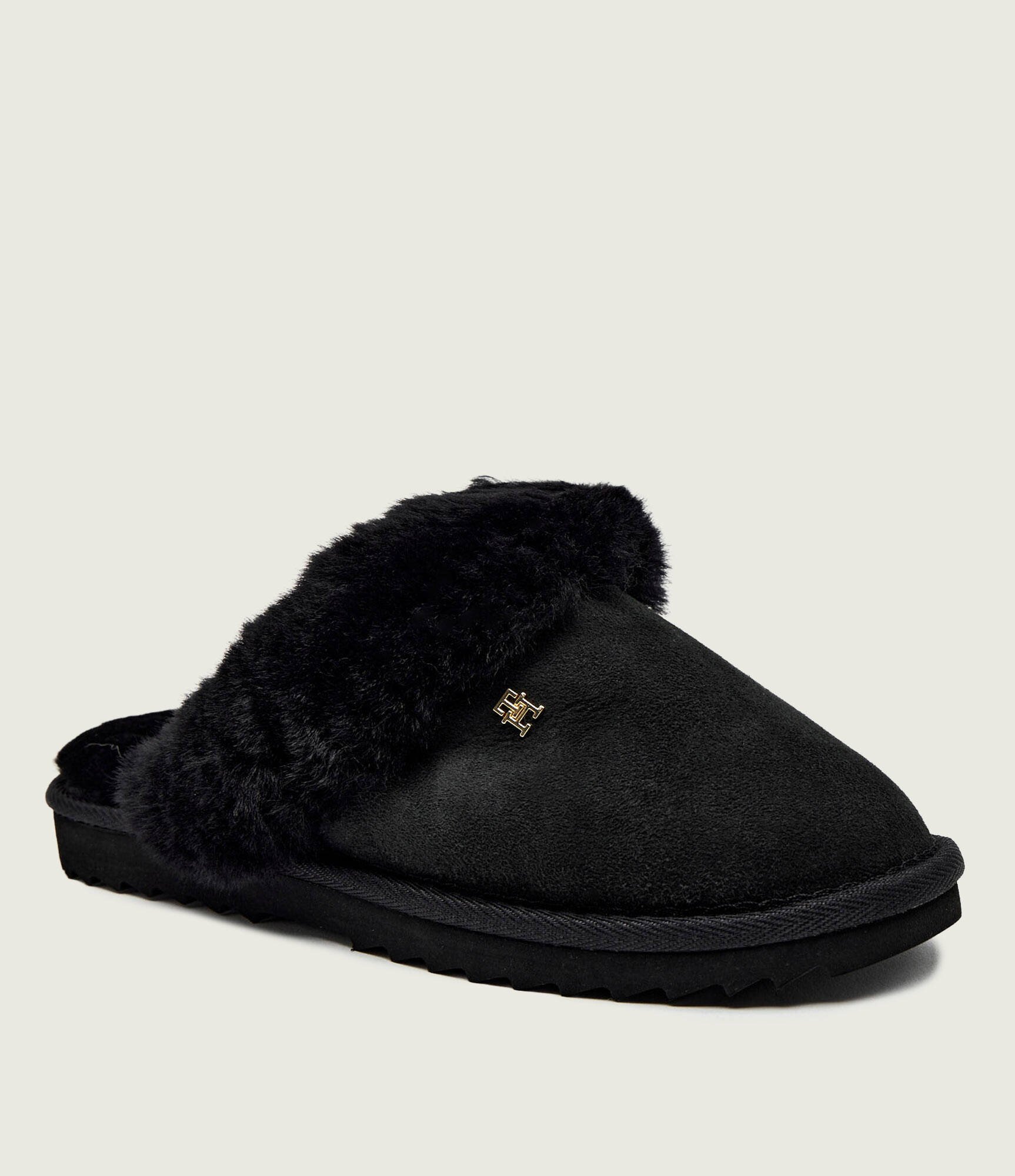 Tommy Hilfiger Papuci de casă | shearling | piele întoarsă cu adaos de lână