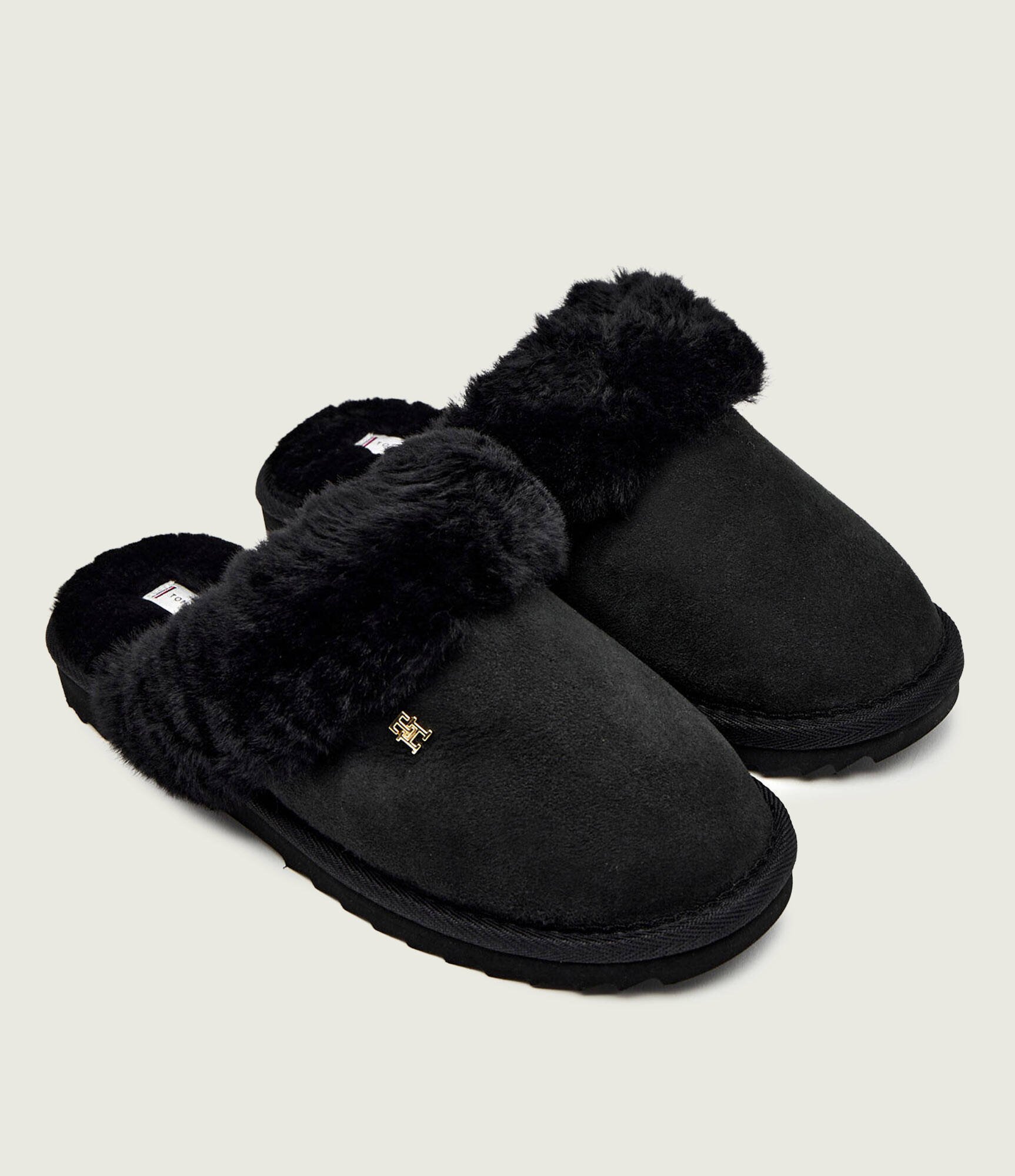 Tommy Hilfiger Papuci de casă | shearling | piele întoarsă cu adaos de lână