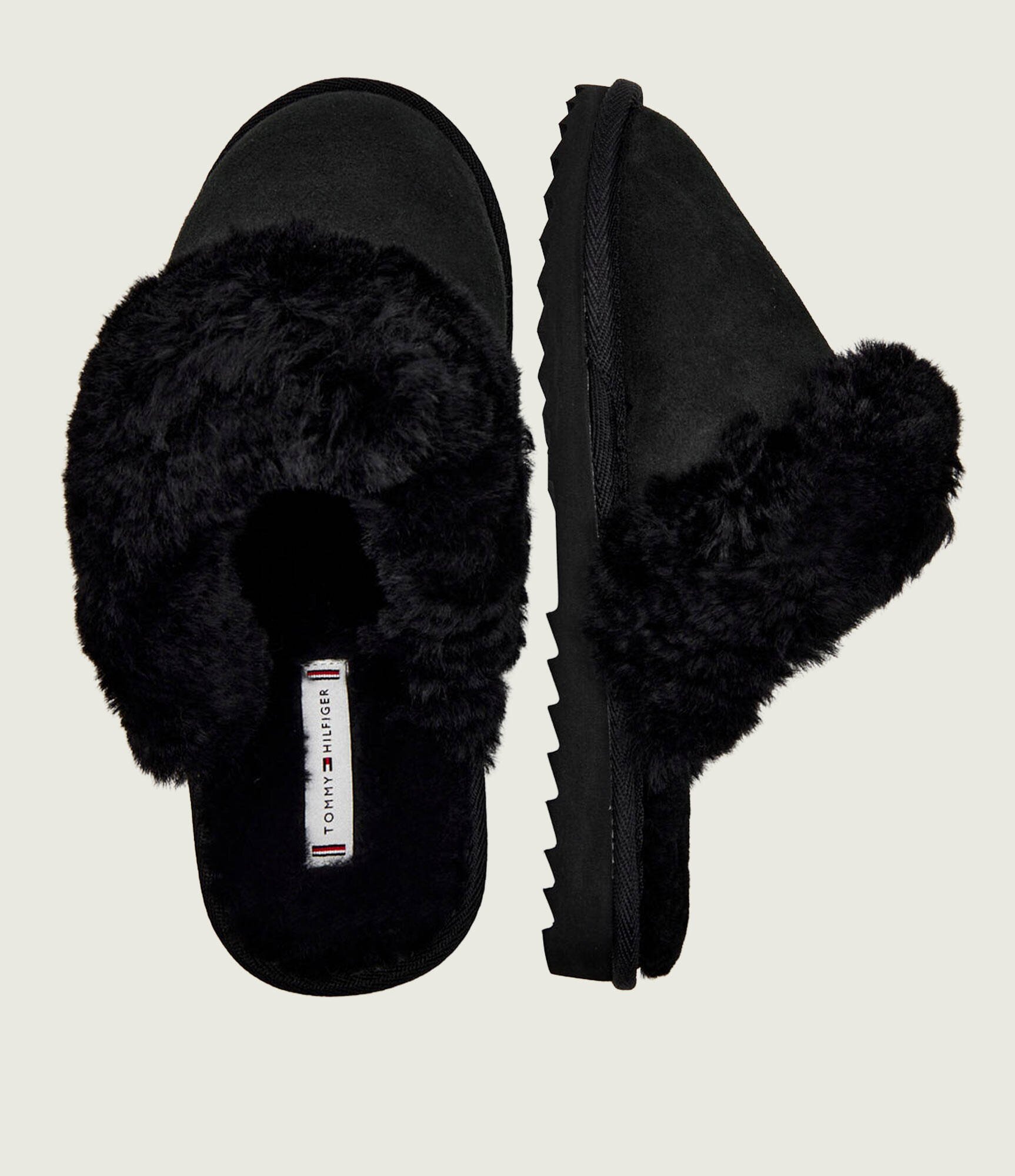 Tommy Hilfiger Papuci de casă | shearling | piele întoarsă cu adaos de lână