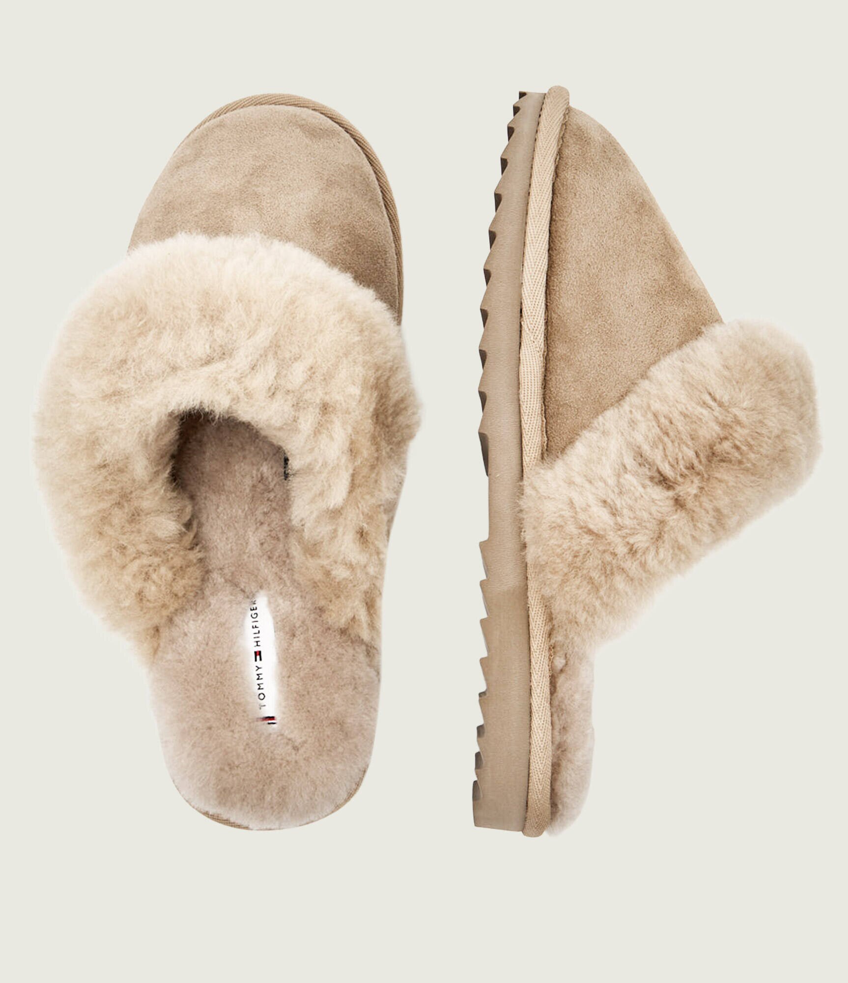Tommy Hilfiger Papuci de casă | shearling | piele întoarsă cu adaos de lână