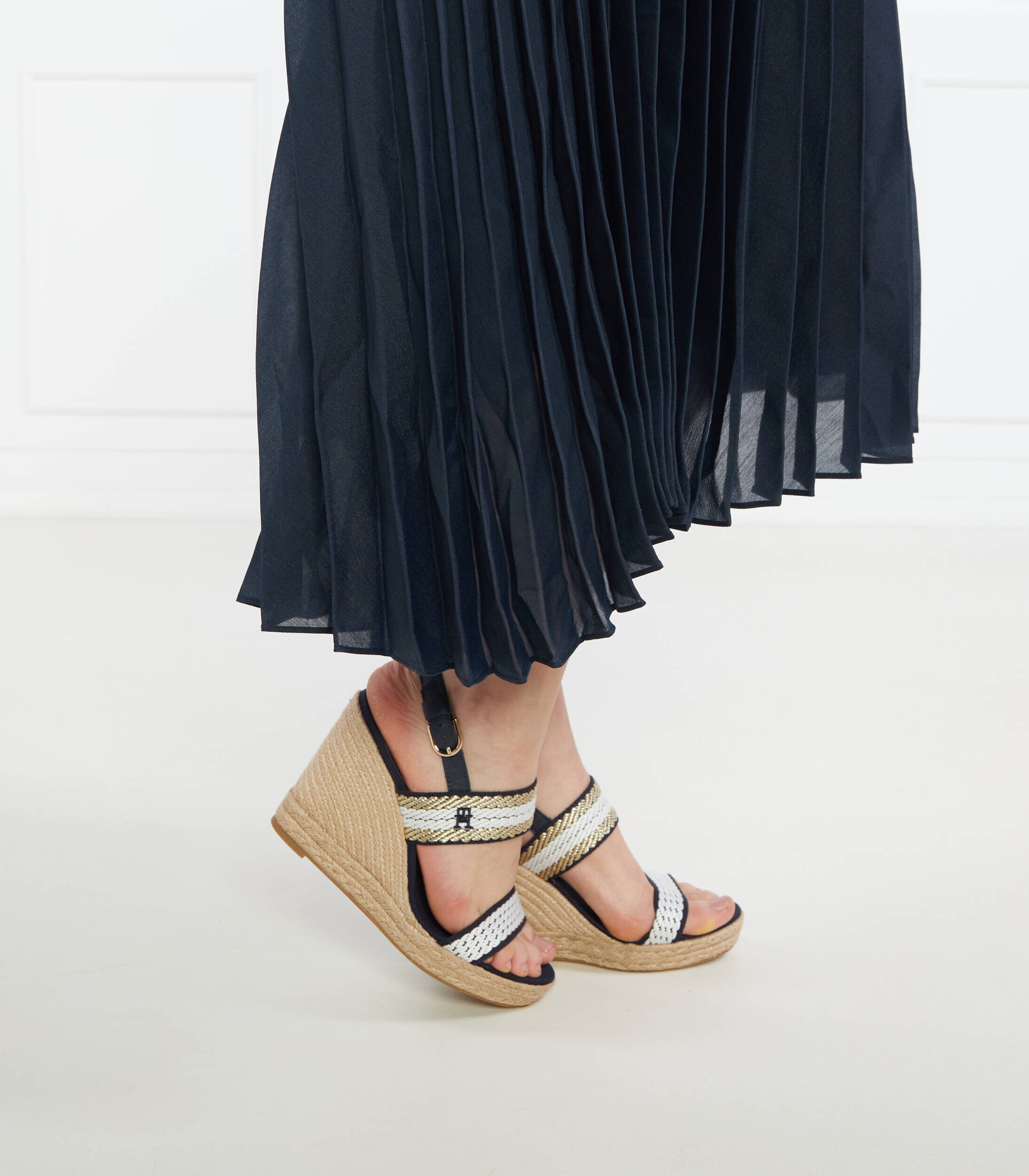 Tommy Hilfiger Platforme cu adaos de piele