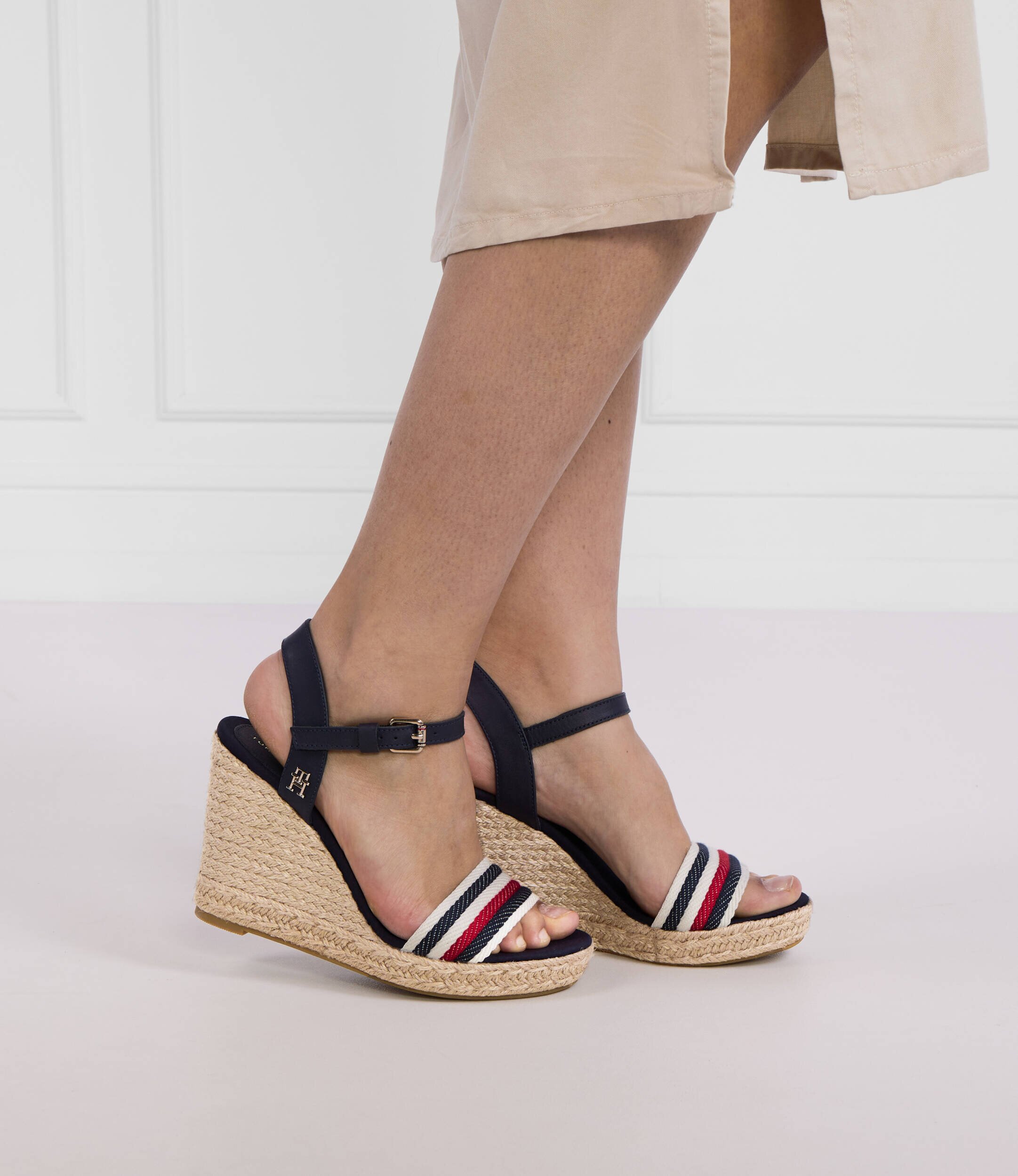Tommy Hilfiger Platforme cu adaos de piele
