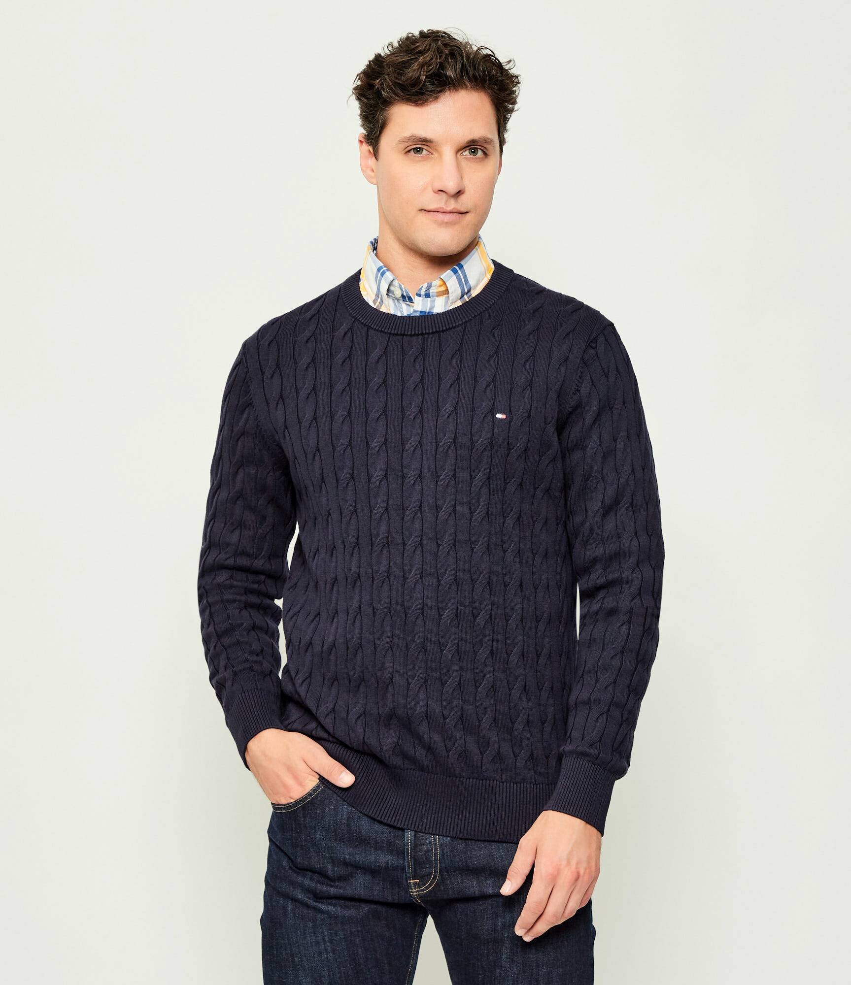 Tommy Hilfiger Pulover CLASSIC CABLE TH x F.C. Liverpool | regular fit