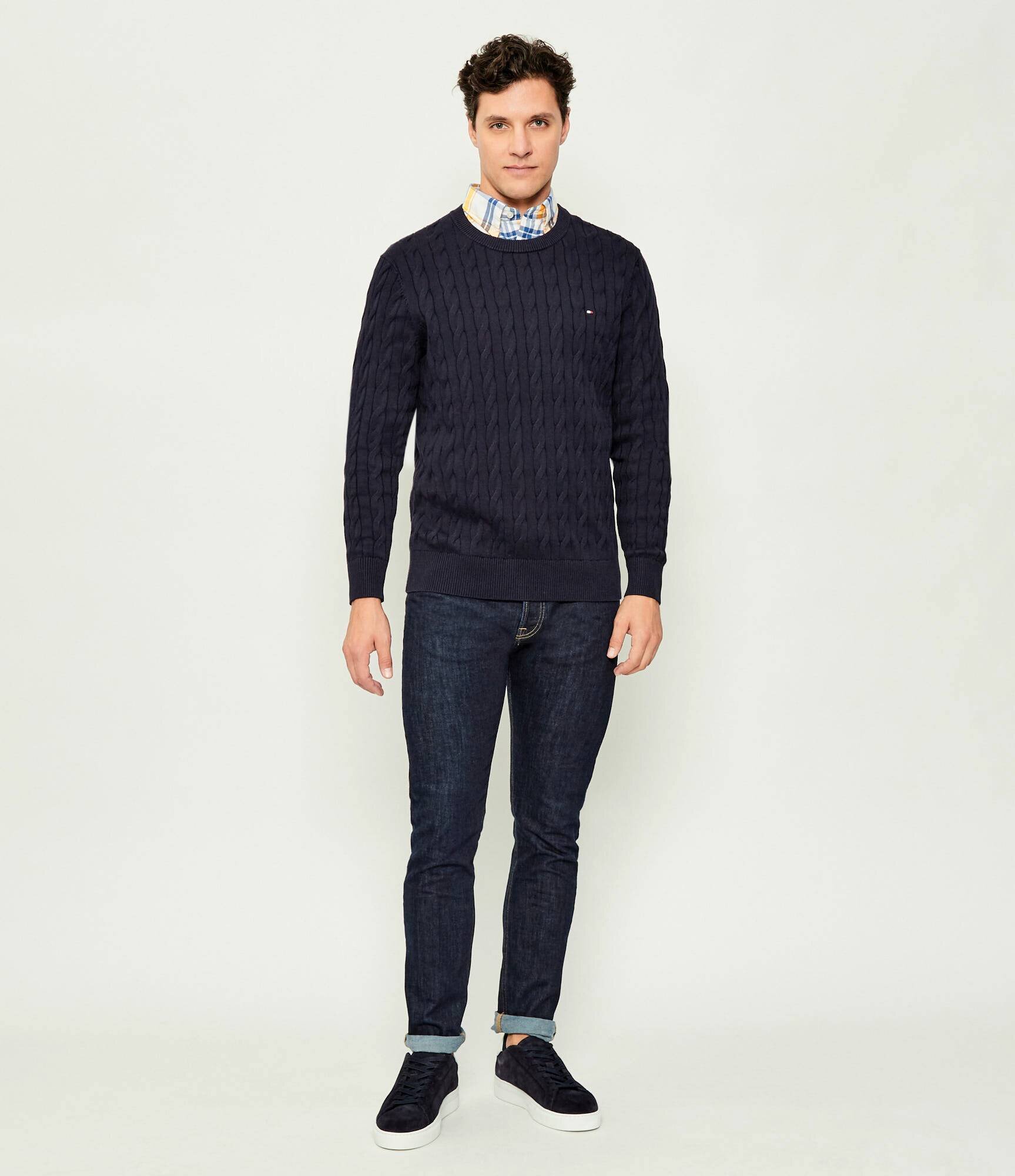 Tommy Hilfiger Pulover CLASSIC CABLE TH x F.C. Liverpool | regular fit