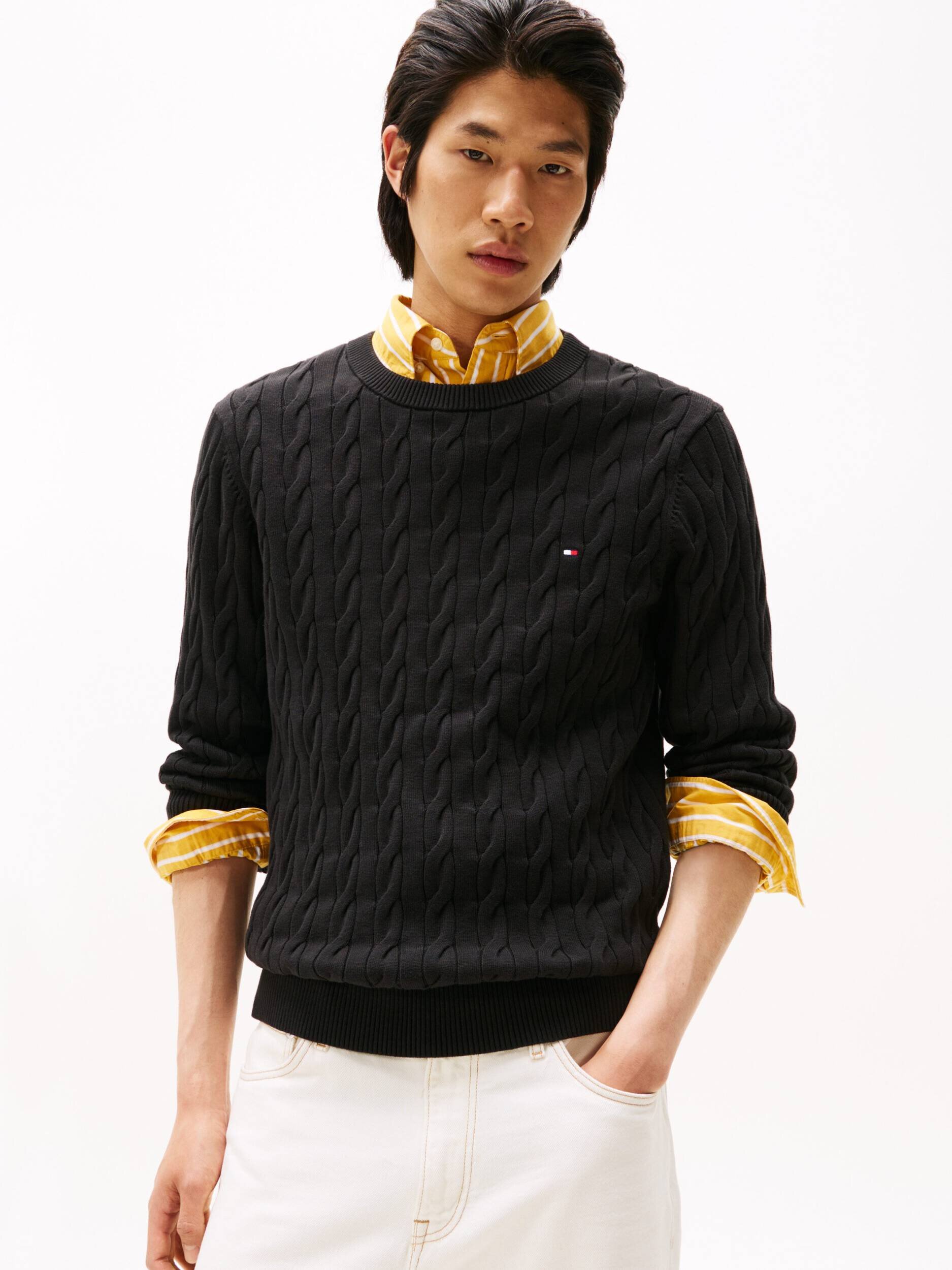Tommy Hilfiger Pulover CLASSIC CABLE TH x F.C. Liverpool | regular fit