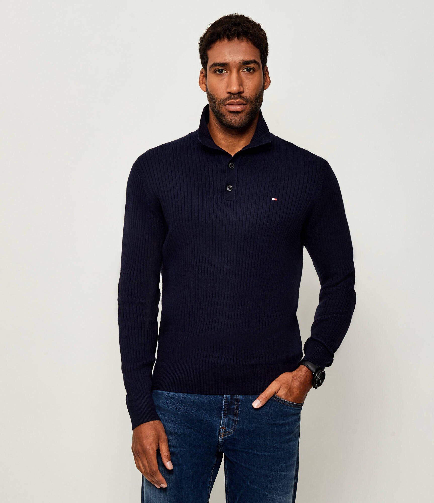 Tommy Hilfiger Pulover PIMA cu adaos de cașmir