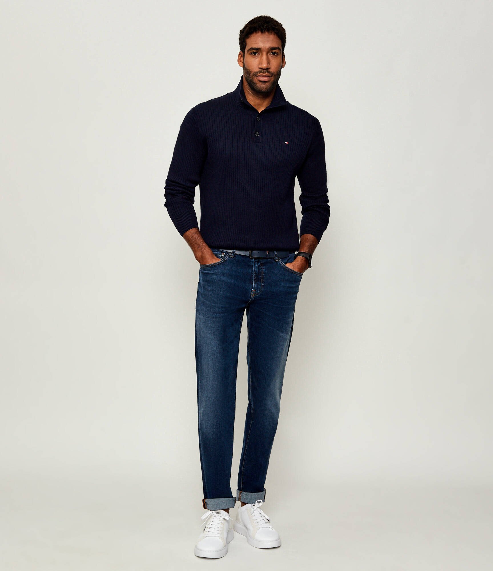 Tommy Hilfiger Pulover PIMA cu adaos de cașmir