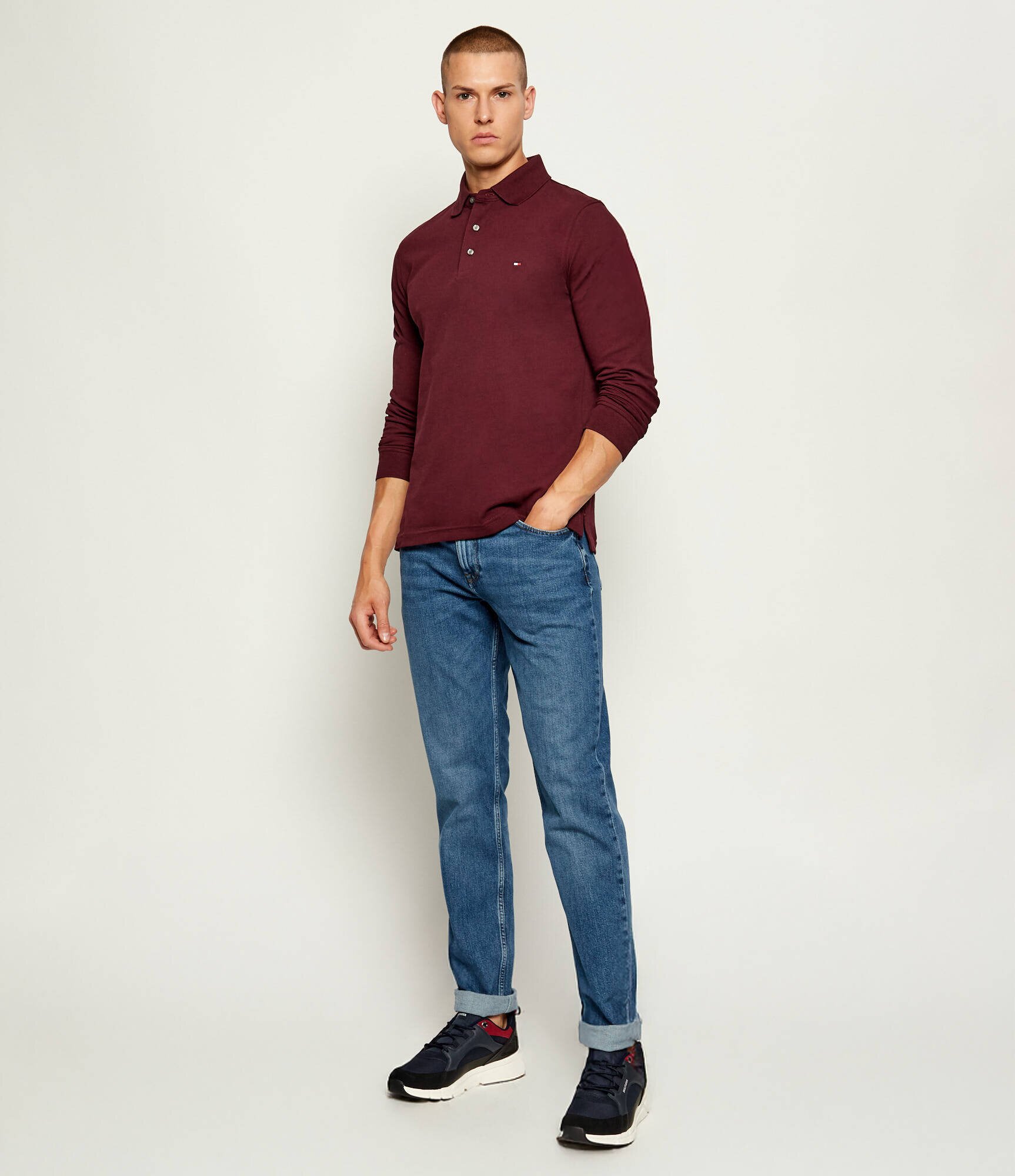 Tommy Hilfiger Sneakers cu adaos de piele