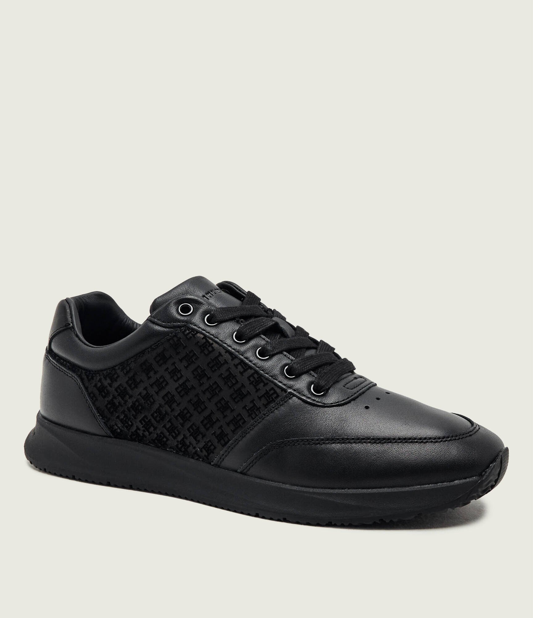 Tommy Hilfiger Teniși din piele Elevated Th Mono Mix Runner | piele întoarsă