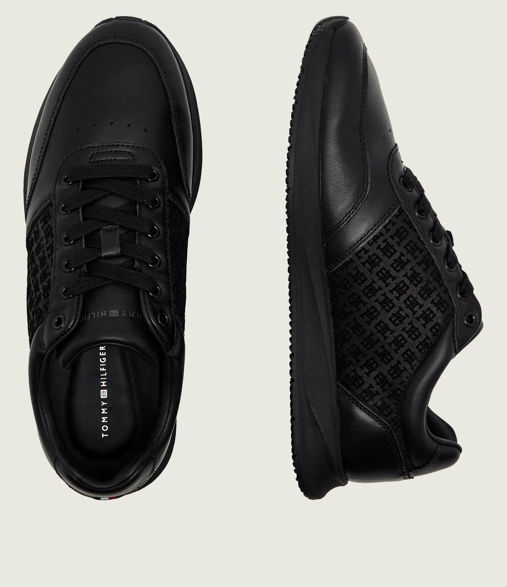 Tommy Hilfiger Teniși din piele Elevated Th Mono Mix Runner | piele întoarsă