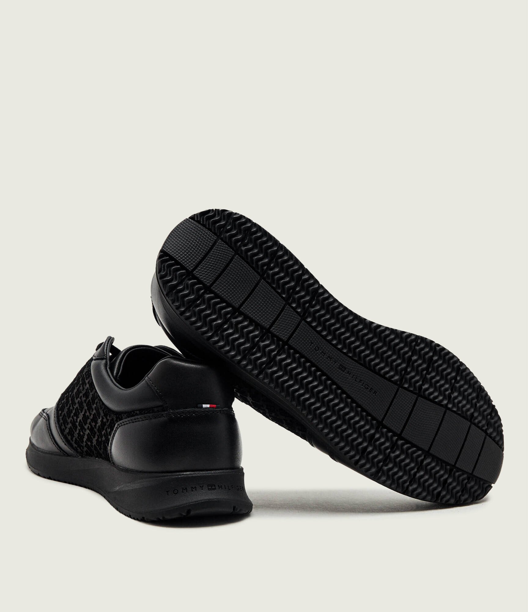 Tommy Hilfiger Teniși din piele Elevated Th Mono Mix Runner | piele întoarsă