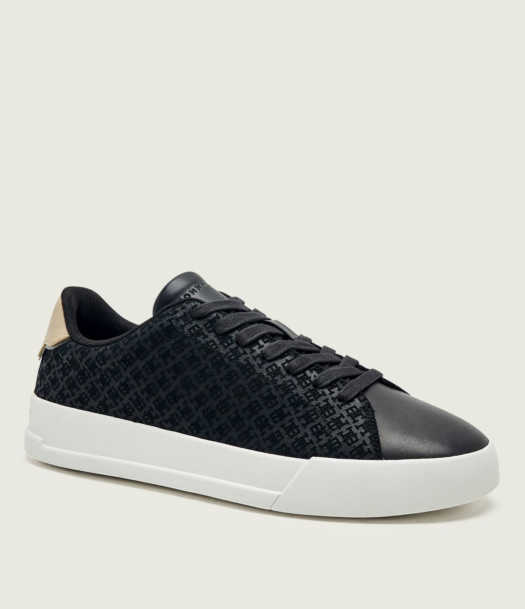Tommy Hilfiger Teniși din piele TH Court Lth Mix Monogram | piele întoarsă