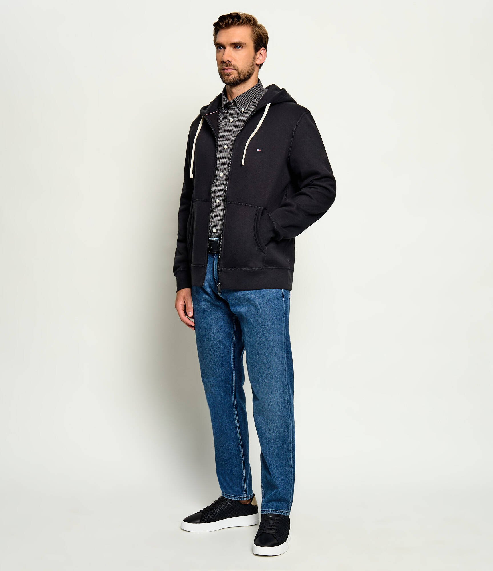 Tommy Hilfiger Teniși din piele TH Court Lth Mix Monogram | piele întoarsă