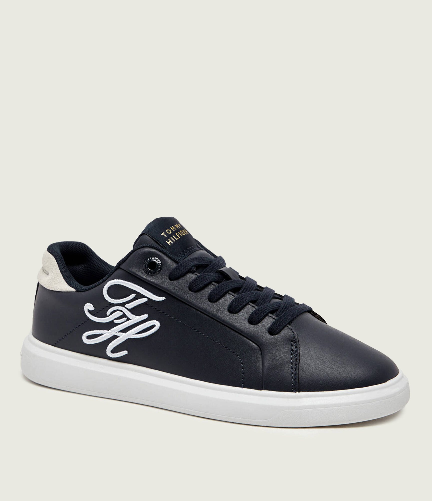 Tommy Hilfiger Teniși din piele TH ICON | piele întoarsă
