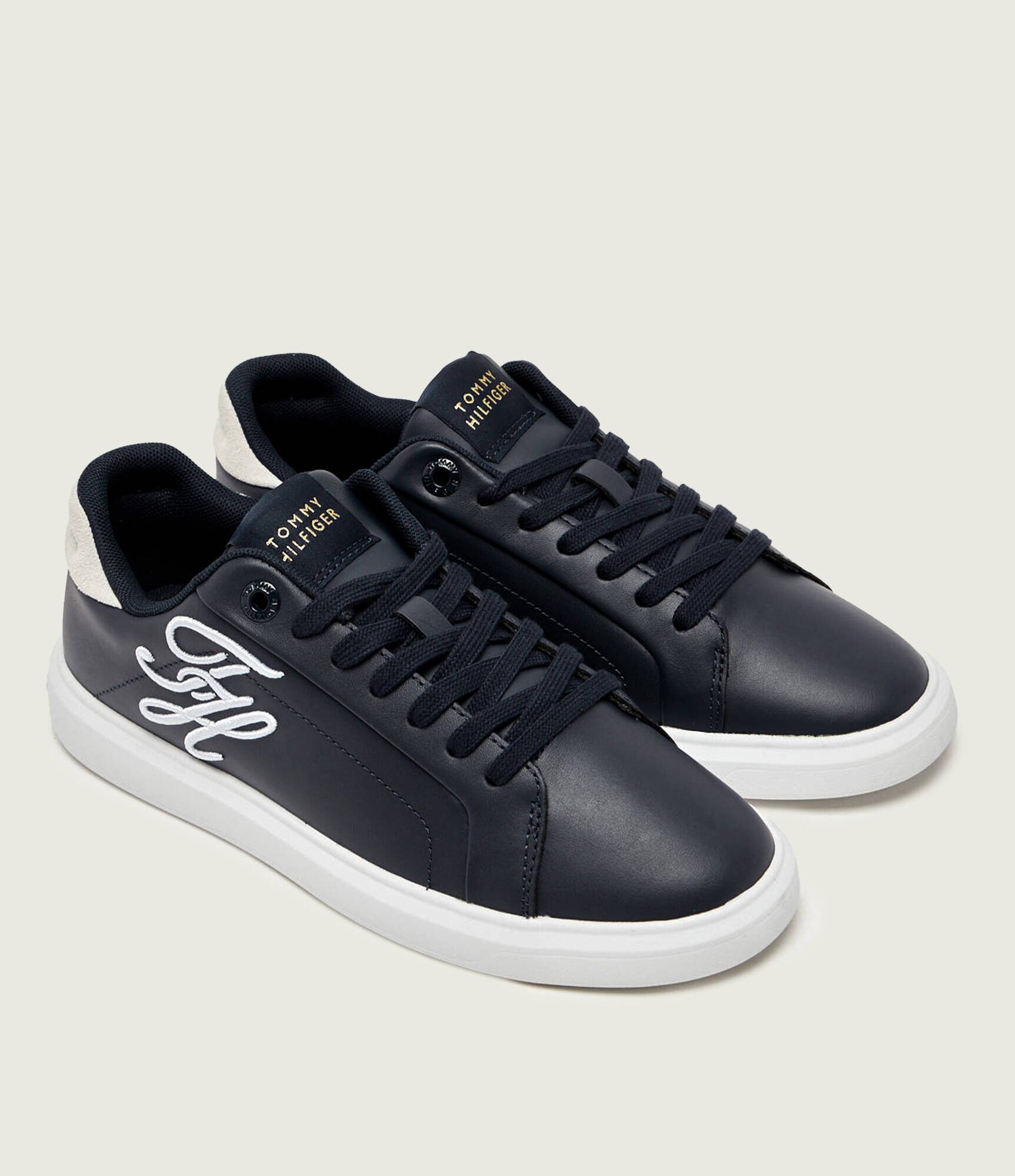 Tommy Hilfiger Teniși din piele TH ICON | piele întoarsă
