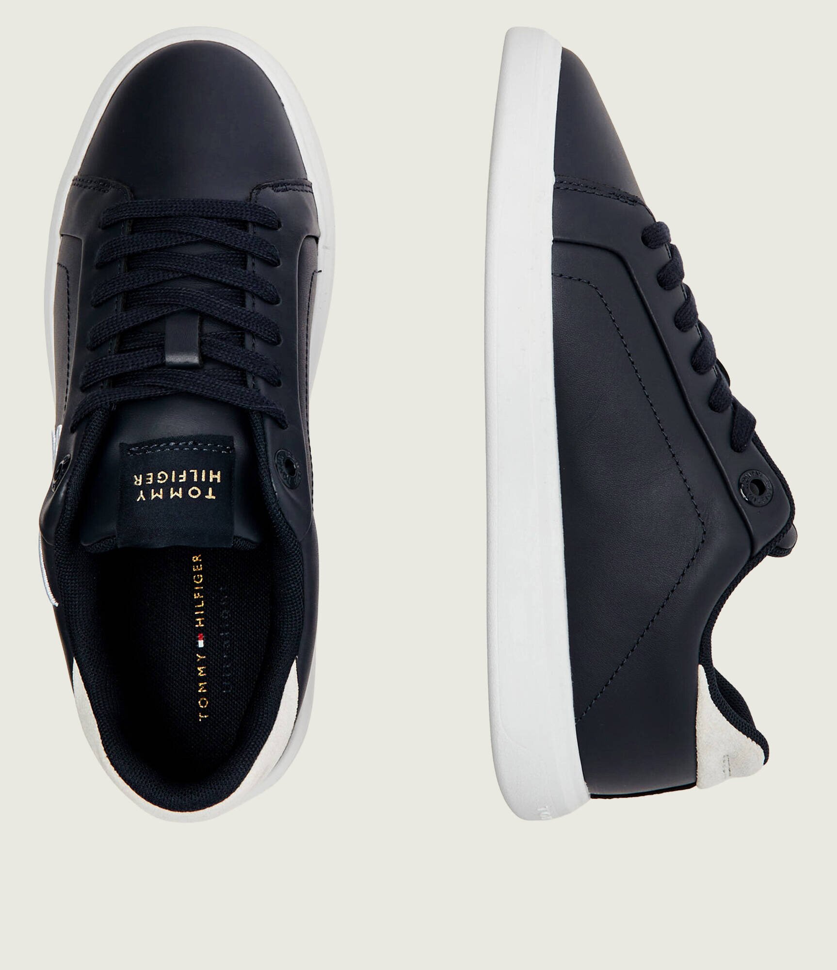 Tommy Hilfiger Teniși din piele TH ICON | piele întoarsă