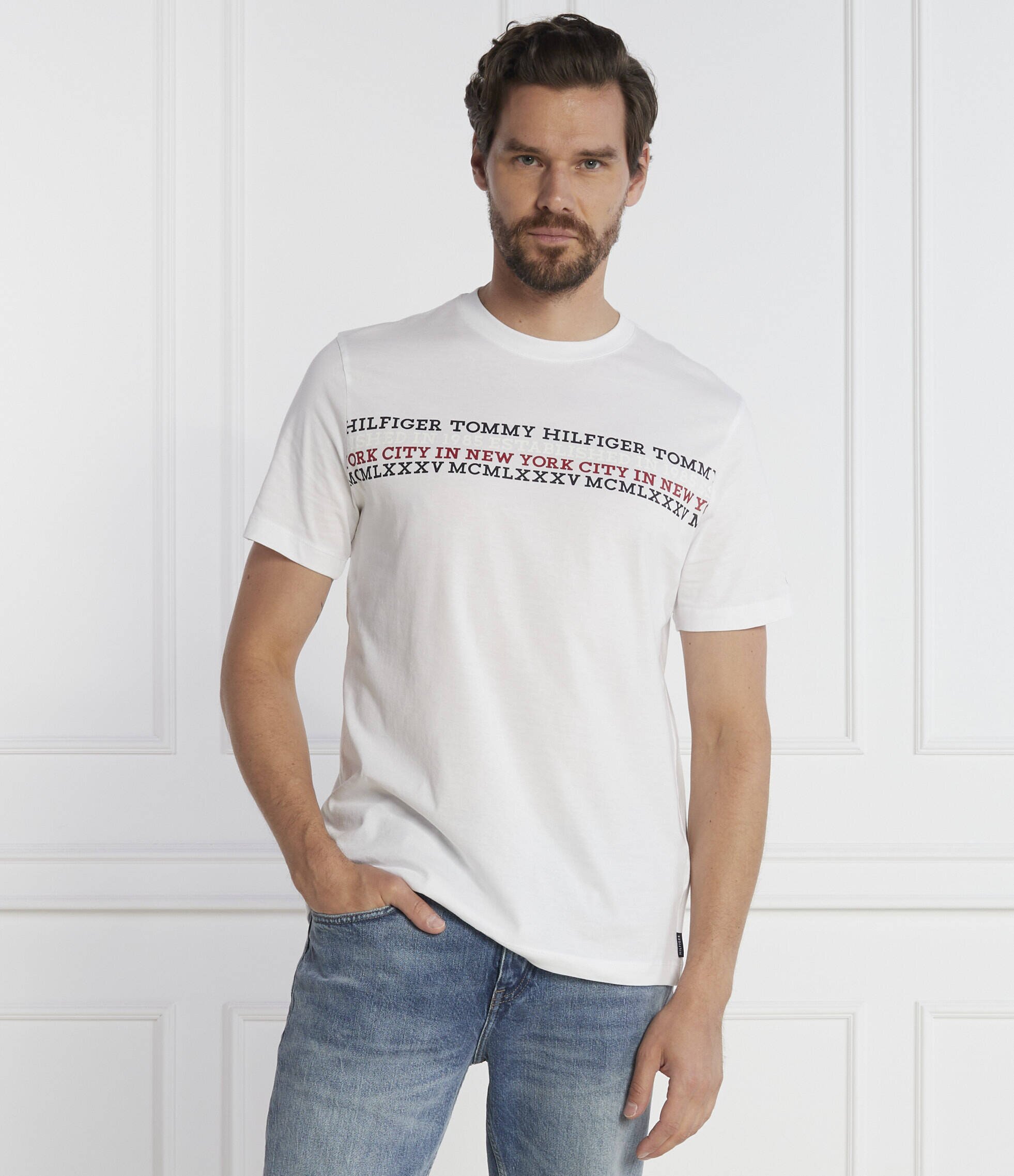 Tommy Hilfiger Tricou CENTER CHEST STRIPE TEE | Regular Fit