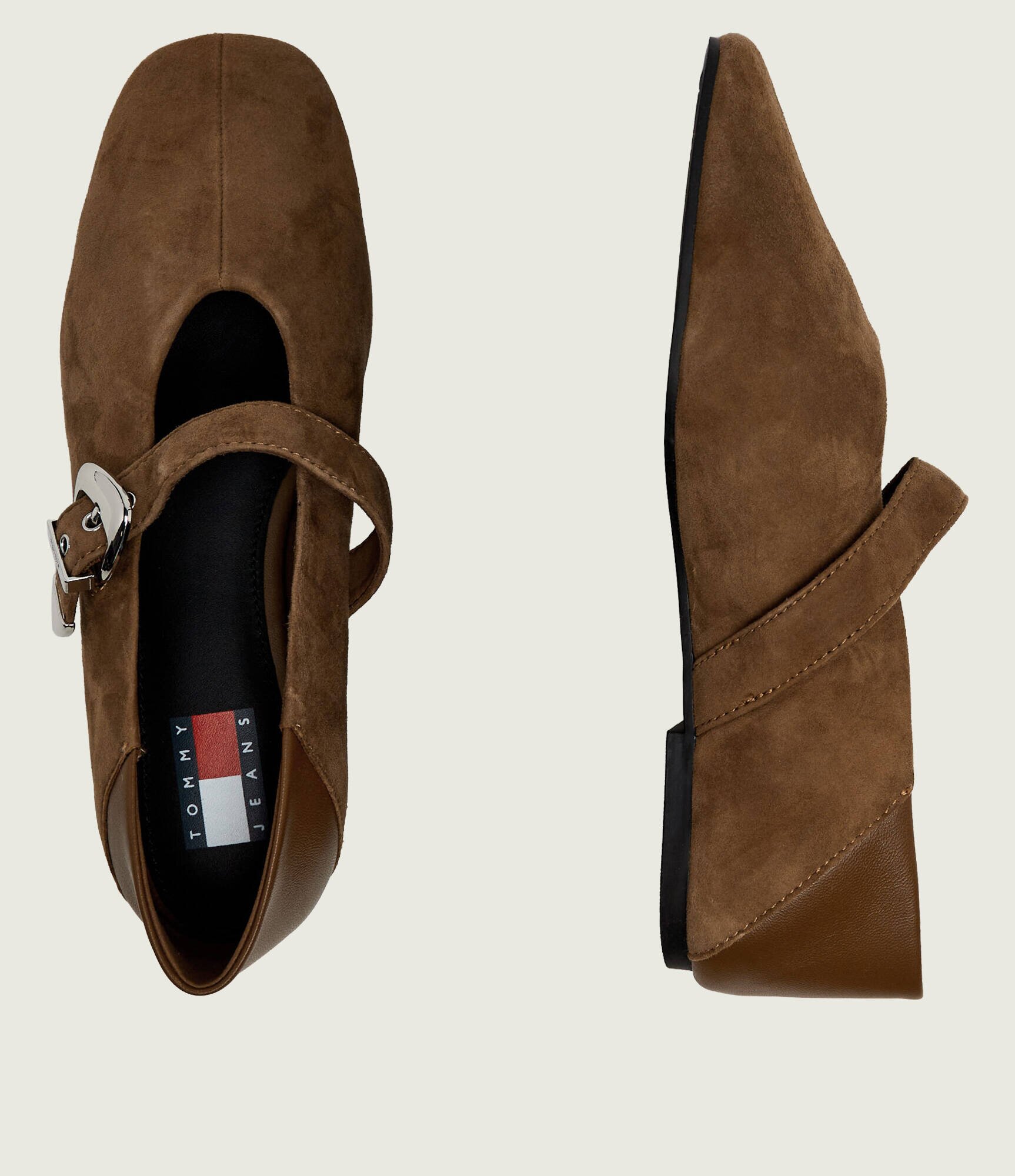 Tommy Jeans Balerini Mary Jane | piele întoarsă