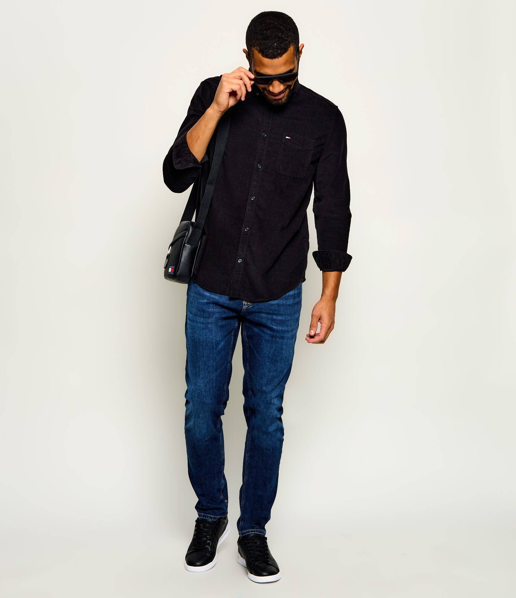 Tommy Jeans Cămașă | regular fit | catifea reiată