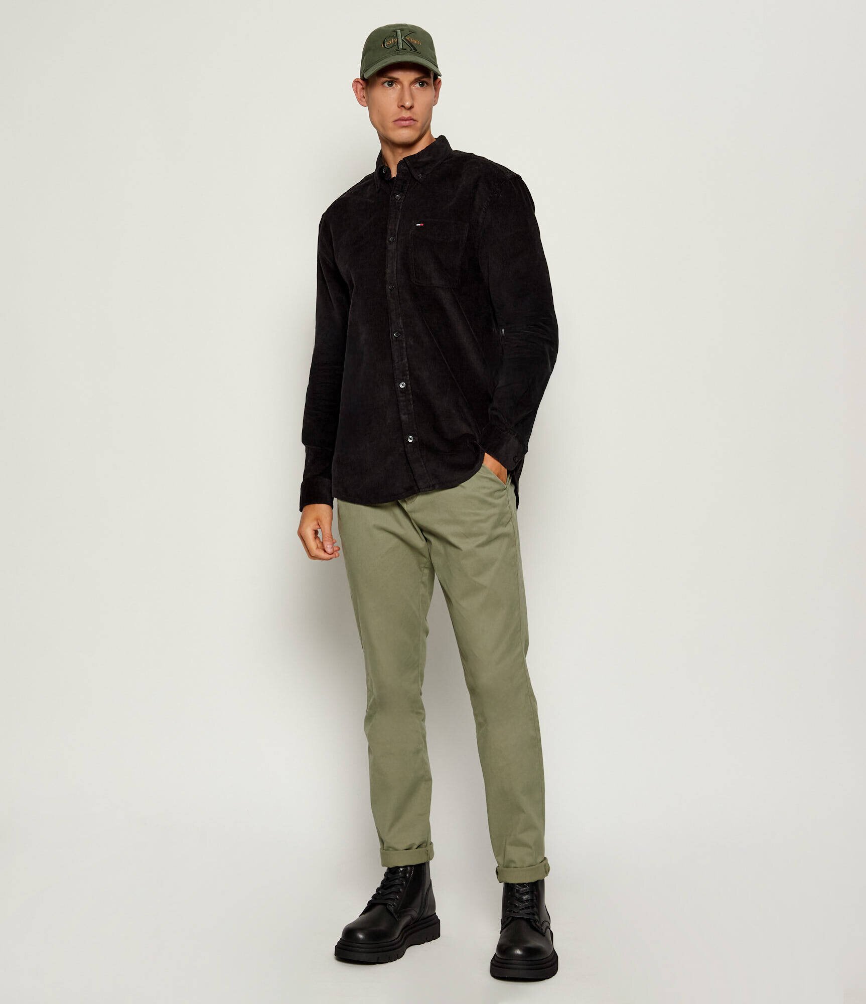 Tommy Jeans Cămașă | regular fit | catifea reiată