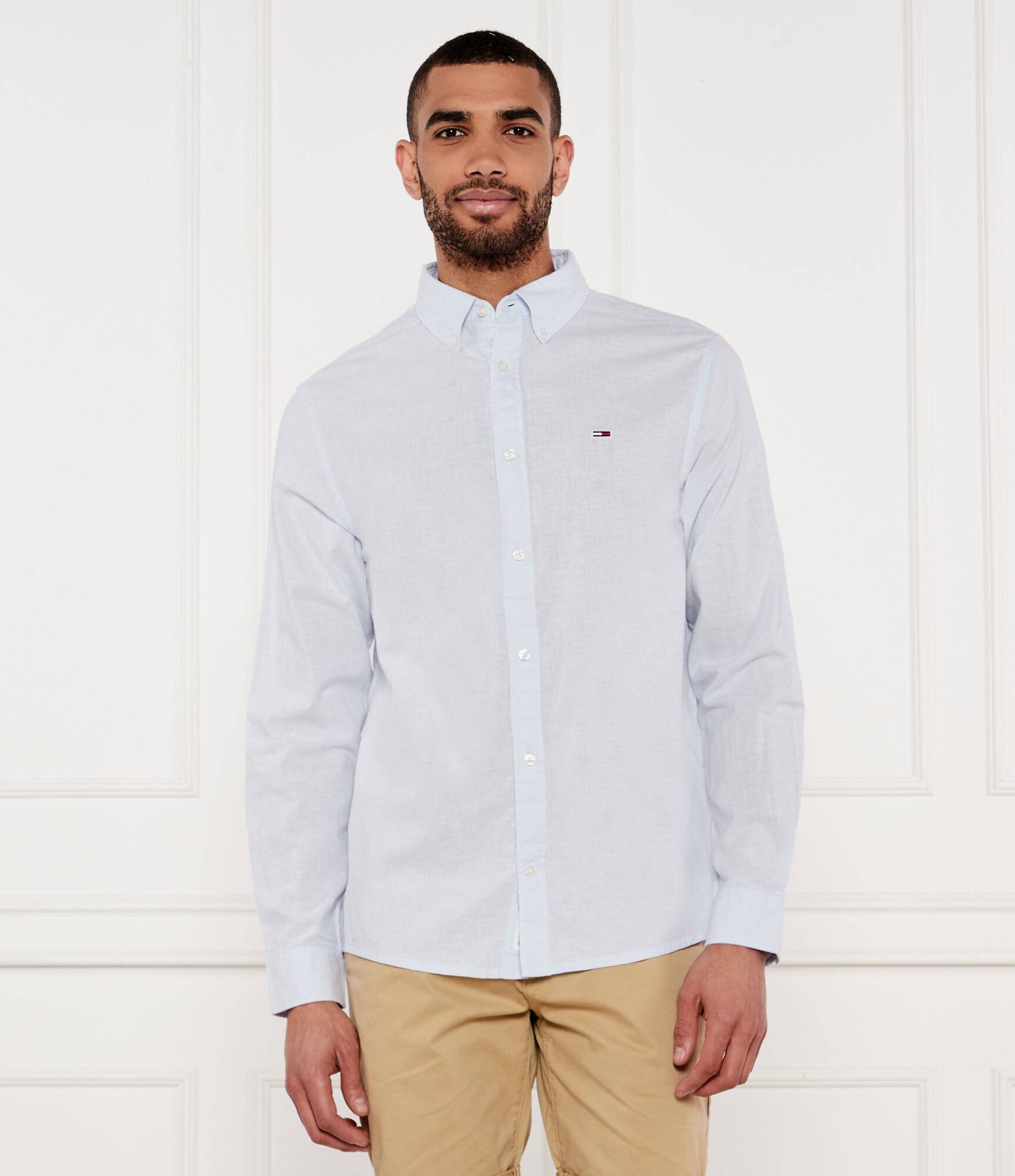 Tommy Jeans Cămașă | Regular Fit | cu adaos de in