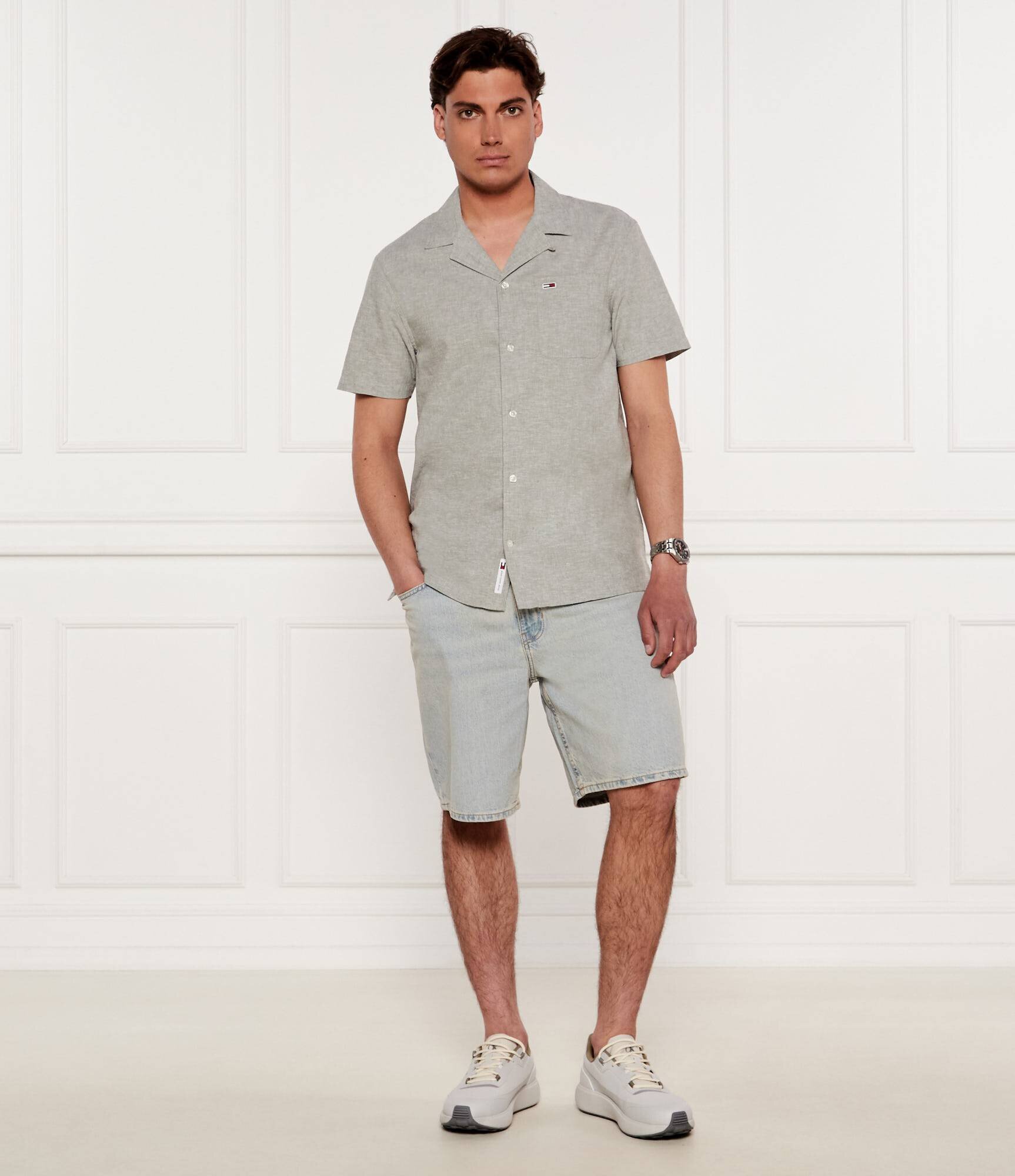 Tommy Jeans Cămașă | Regular Fit | cu adaos de in
