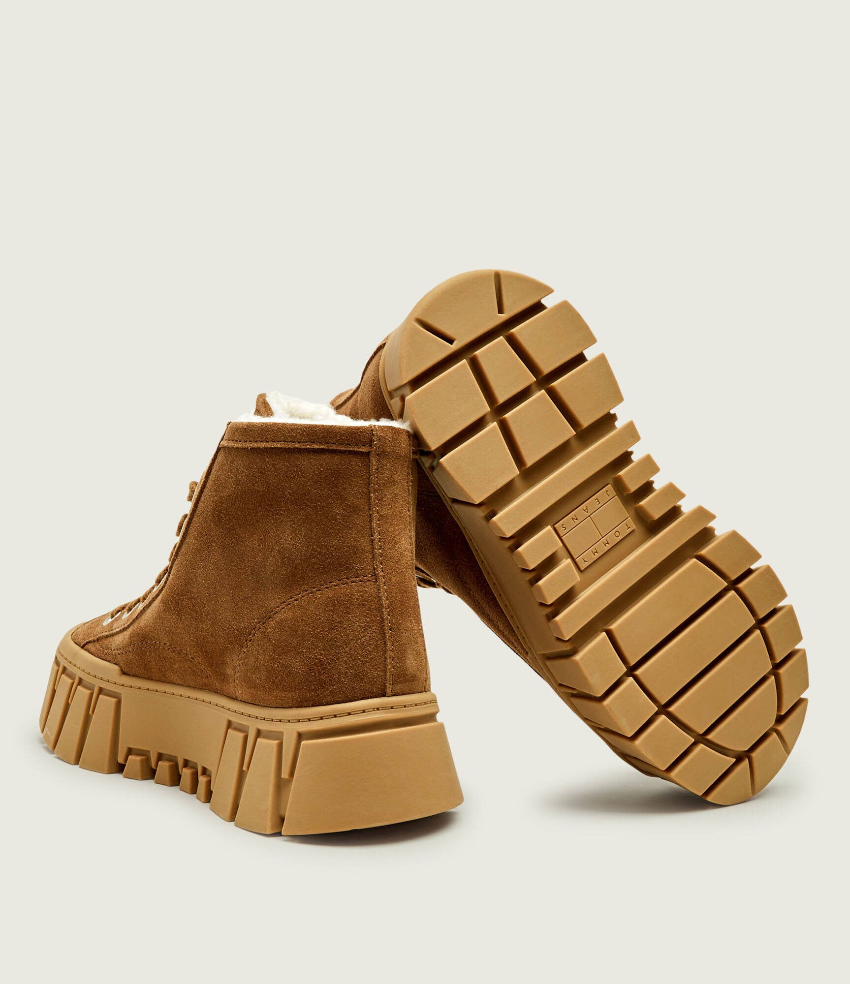 Tommy Jeans Căptușite sneakers | piele întoarsă | shearling