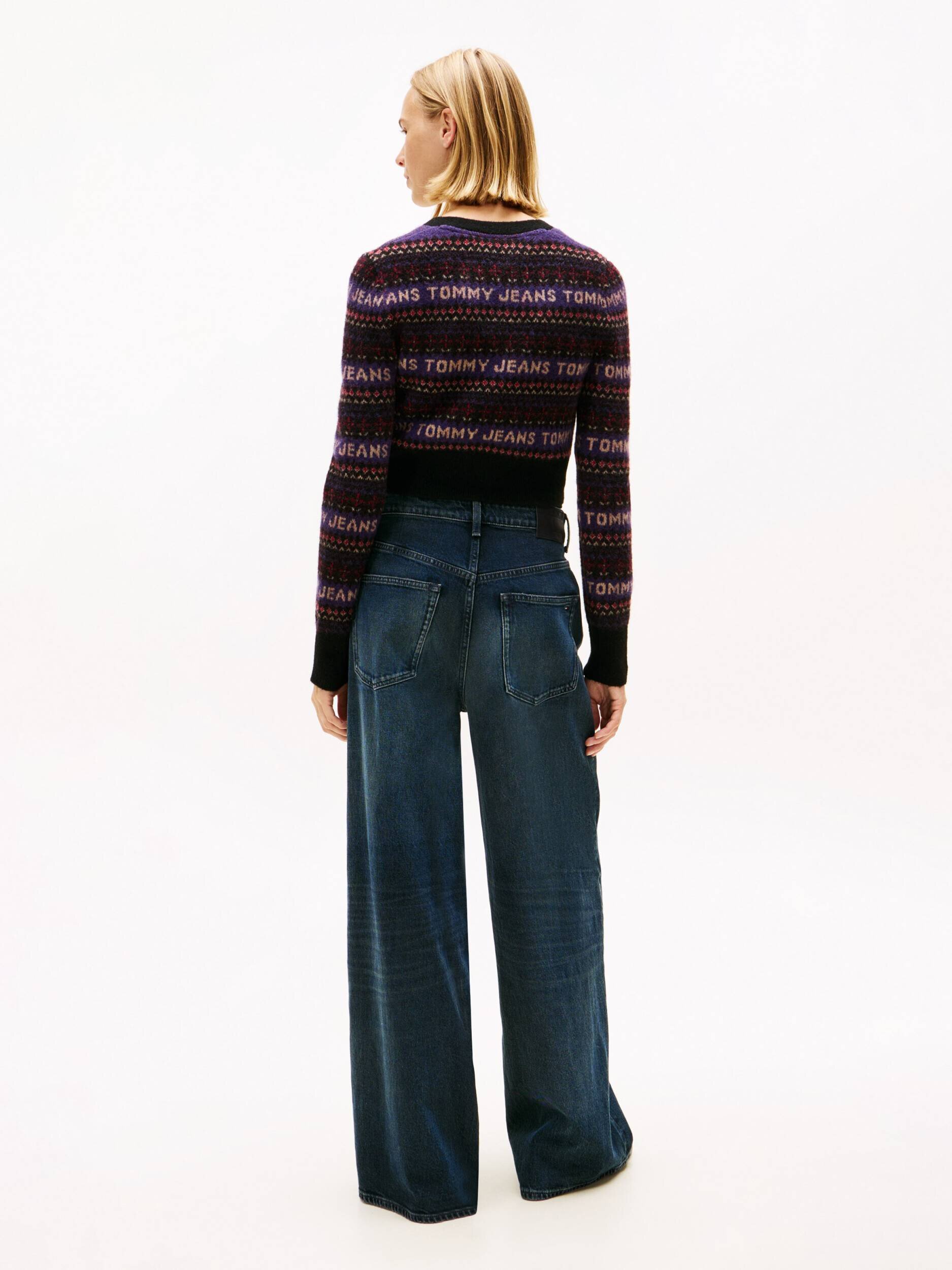 Tommy Jeans Cardigan FAIRISLE | Cropped Fit cu adaos de lână