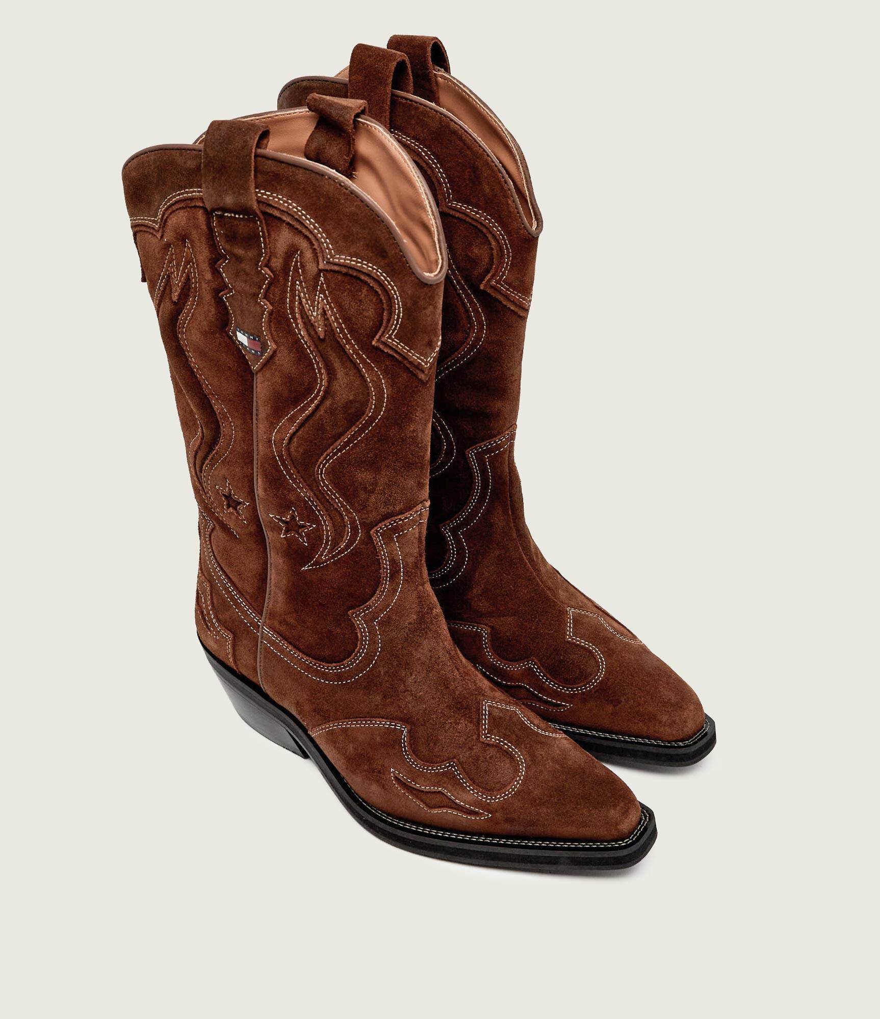 Tommy Jeans Cizme cowboy ARCHIVE | piele întoarsă