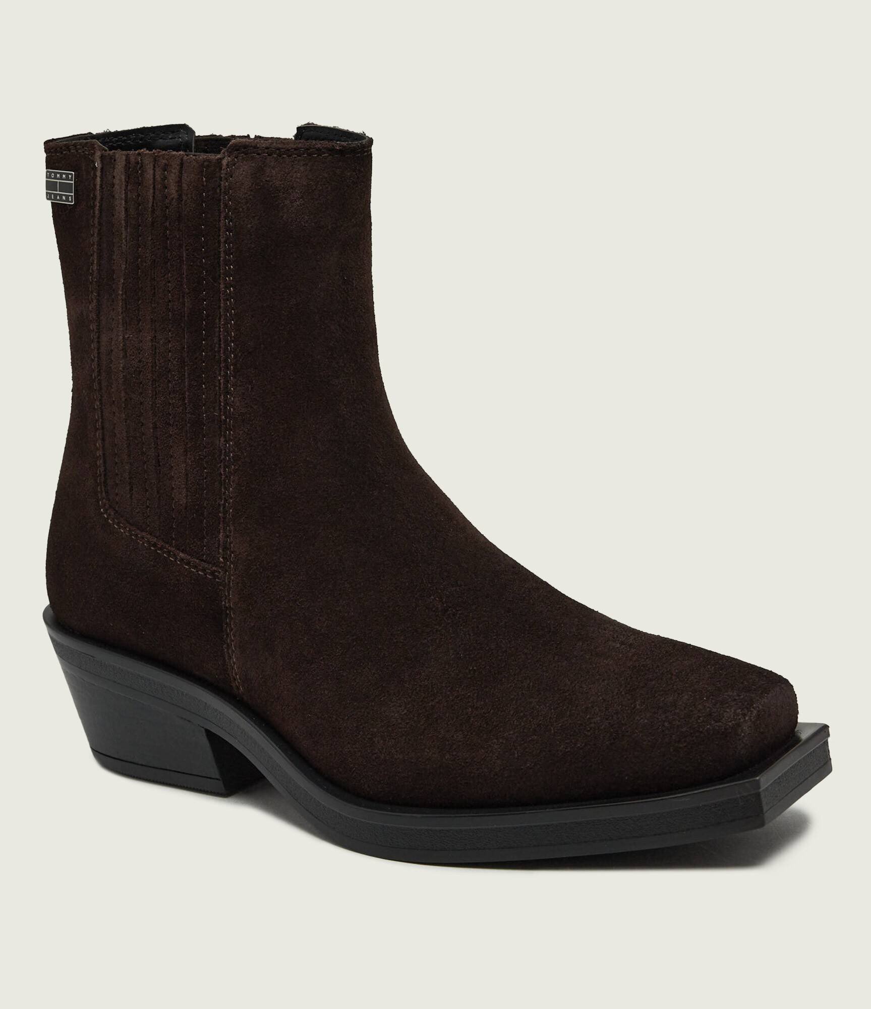 Tommy Jeans Cizme cowboy | piele întoarsă