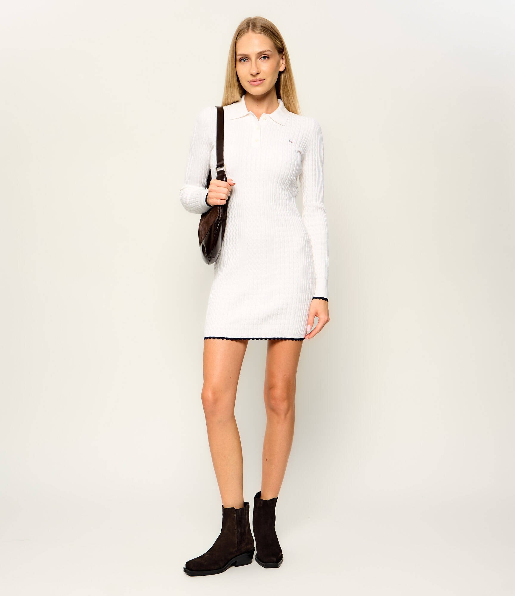 Tommy Jeans Cizme cowboy | piele întoarsă