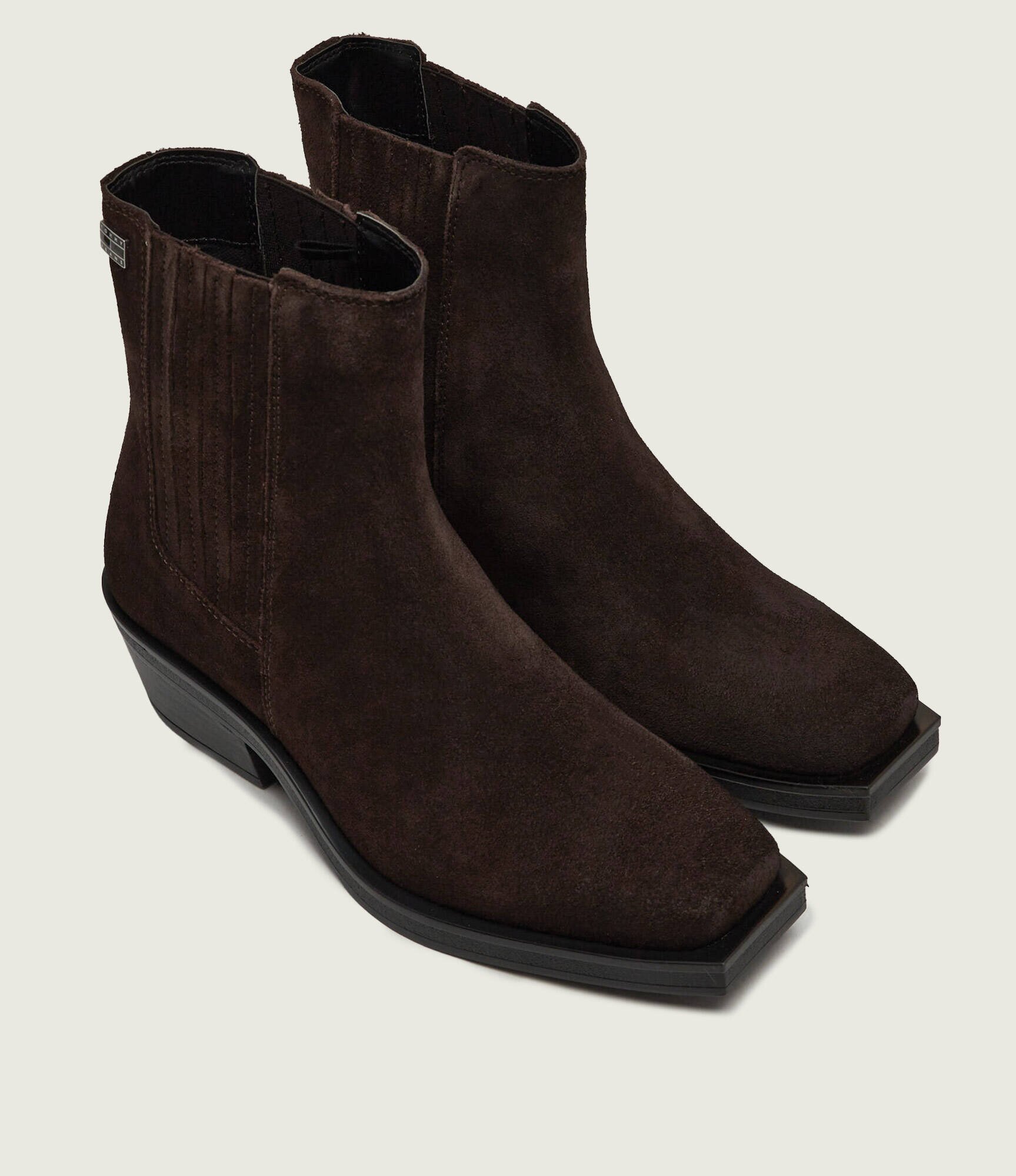 Tommy Jeans Cizme cowboy | piele întoarsă